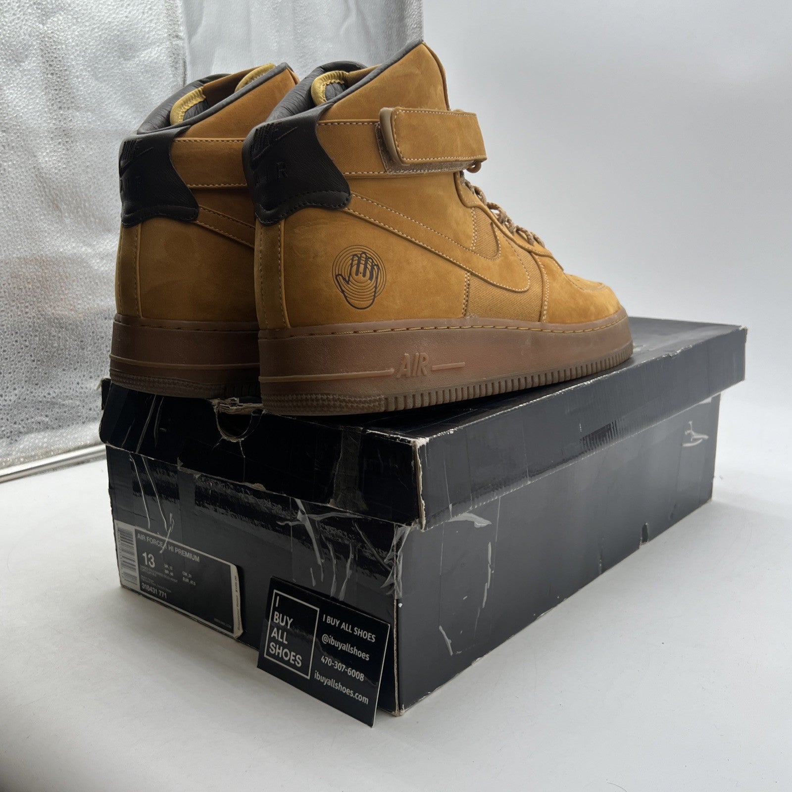 Size 13 - Nike Bobbito Garcia x Air Force 1 High Gold (318431-771)