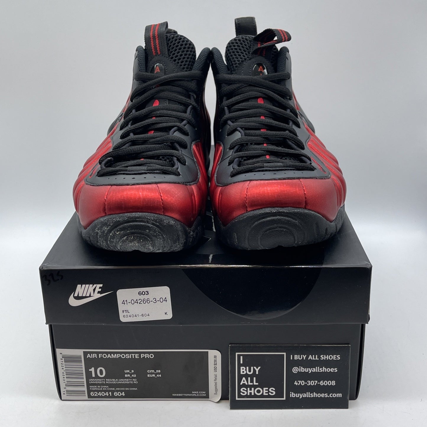 Size 10 - Nike Air Foamposite Pro University Red