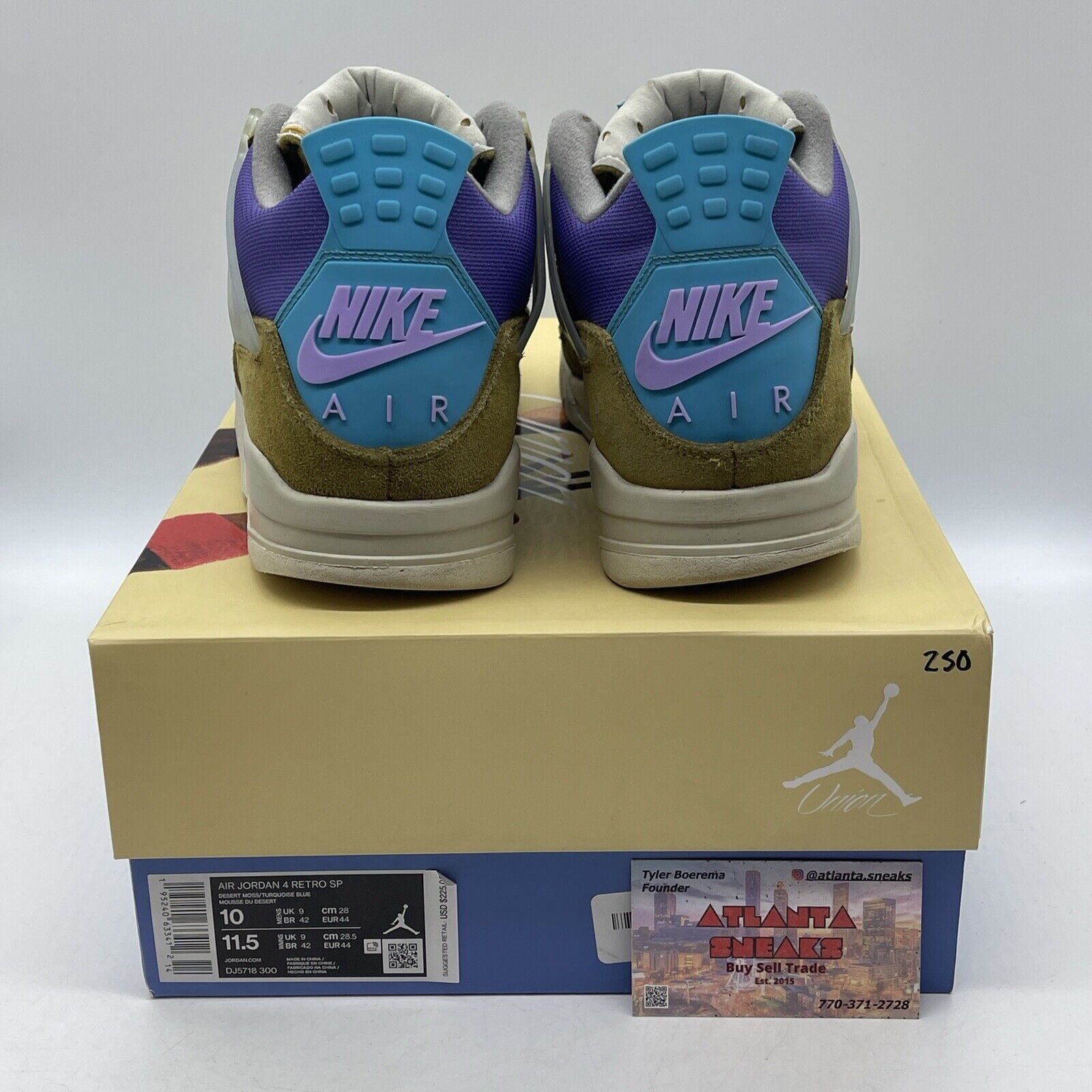 Size 10 - Jordan 4 Retro SP x Union 30th Anniversary Green Purple (DJ5718-300)