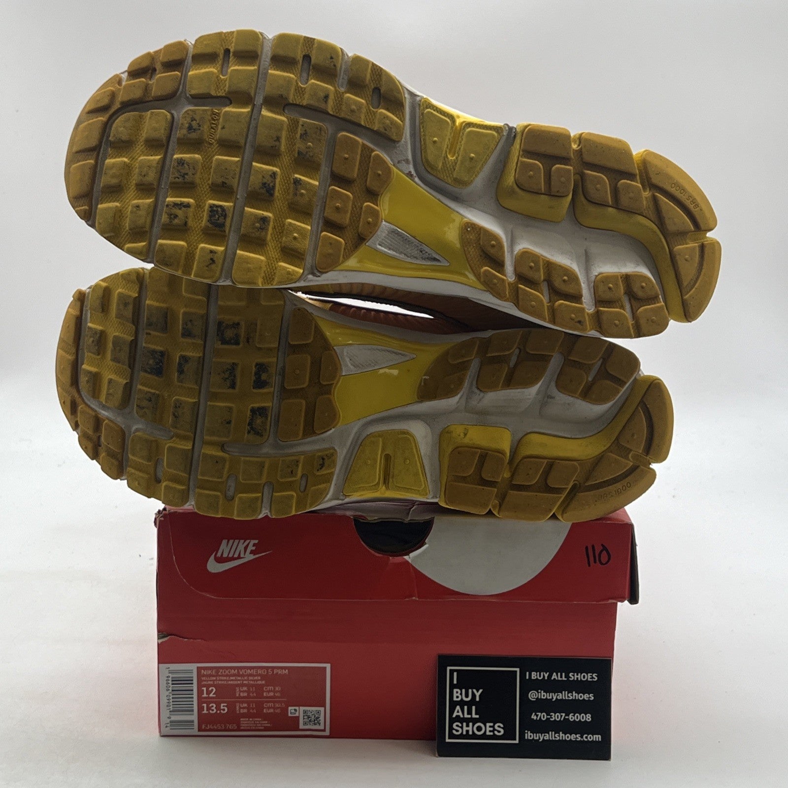 Size 12 - Nike Zoom Vomero 5 Yellow Strike Metallic Silver (FJ4453-765)
