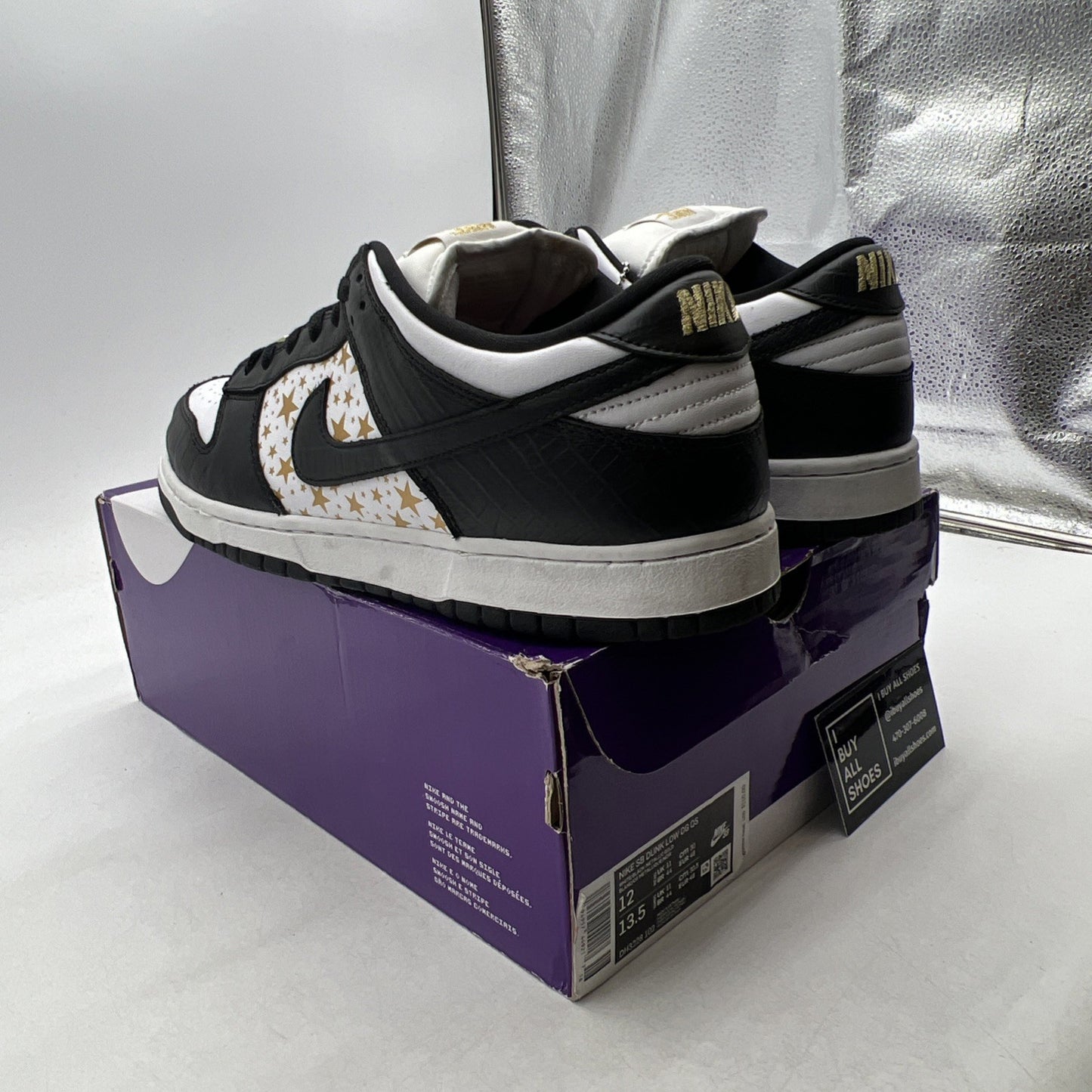 Size 12 - Nike SB Dunk Low Supreme Stars Black 2021 (DH3228-102)