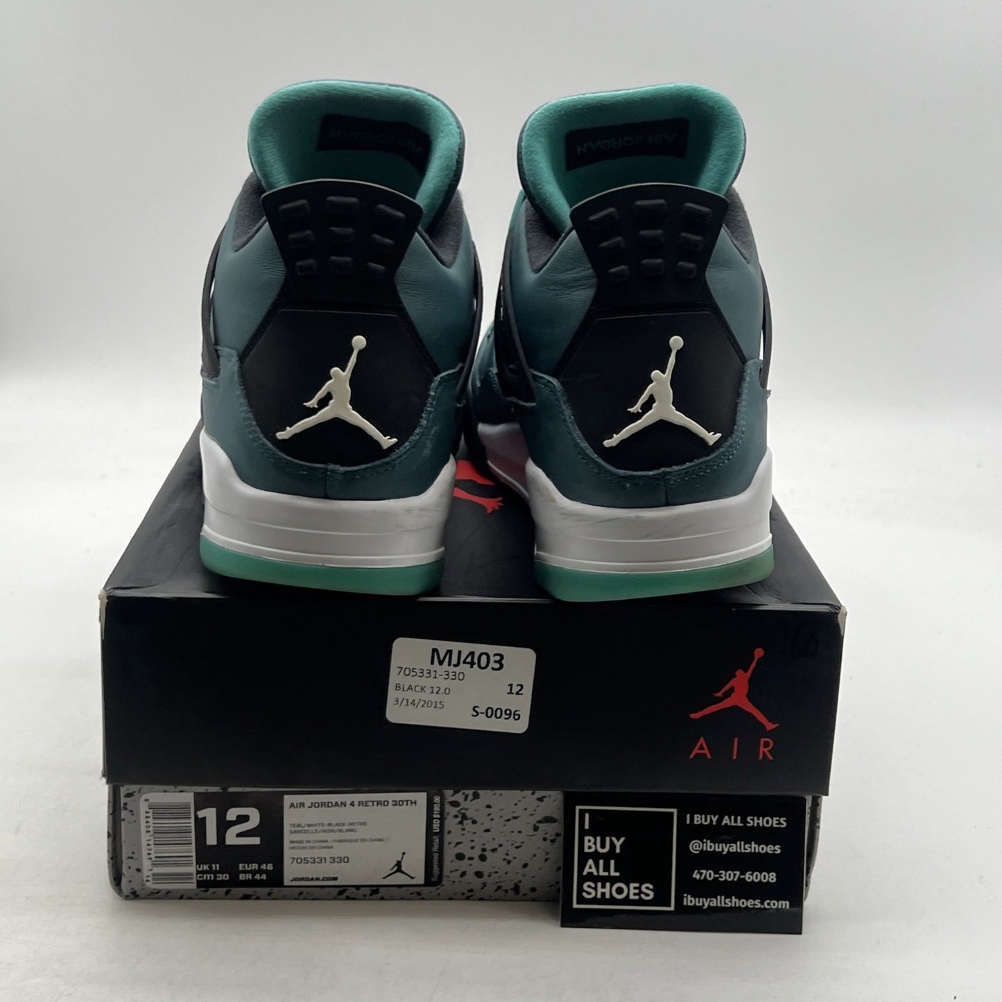 Size 12 - Air Jordan 4 Retro Teal (705331-330)