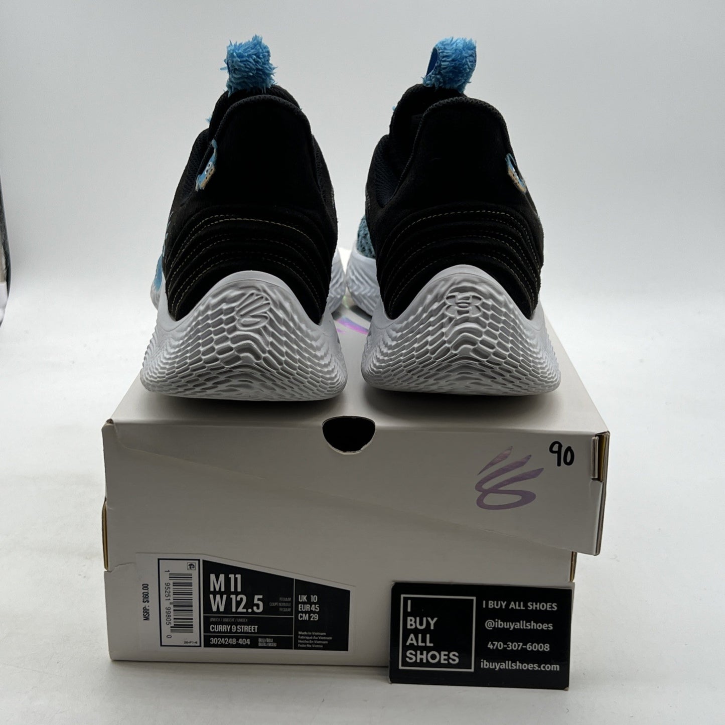 Size 11 - Under Armour Curry 9 Street Pack - Cookie Monster (3024248-404)