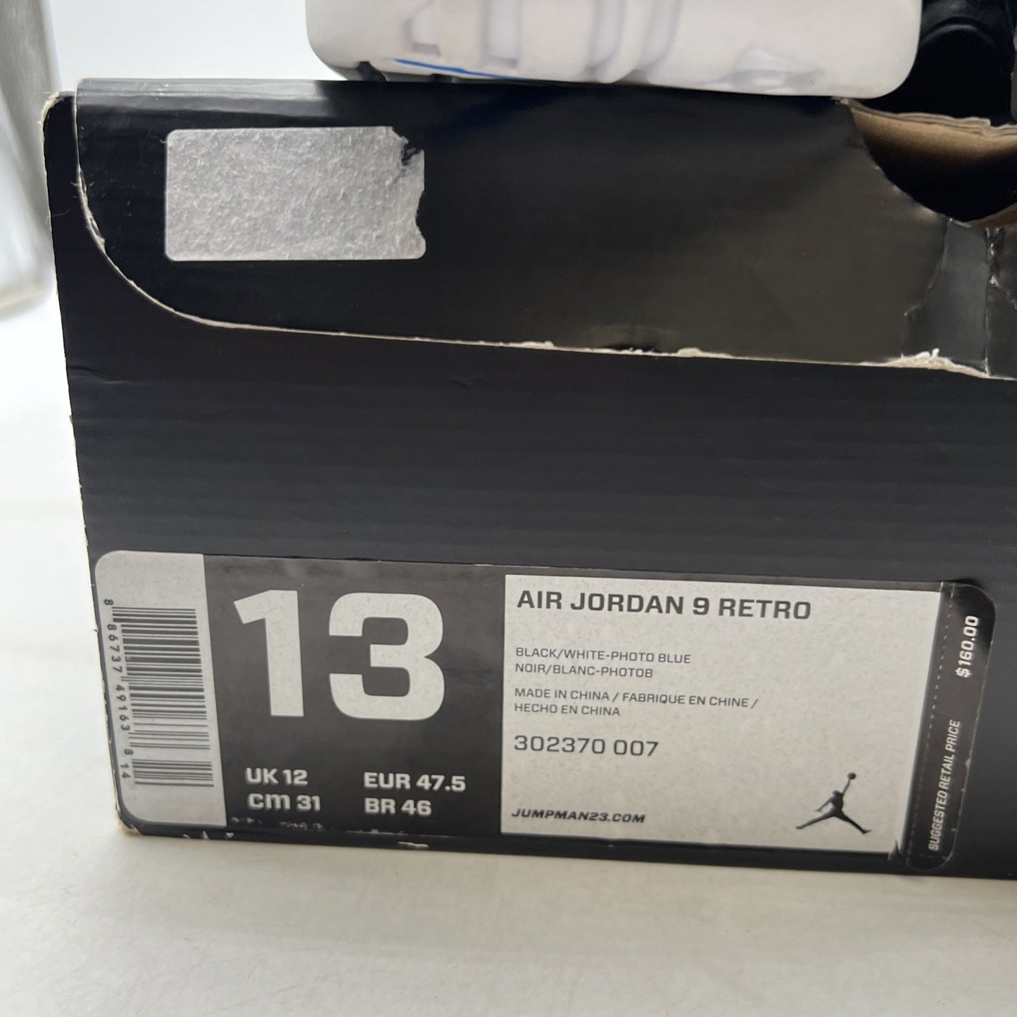 Size 13 - Air Jordan 9 Retro Photo Blue (302370-007)