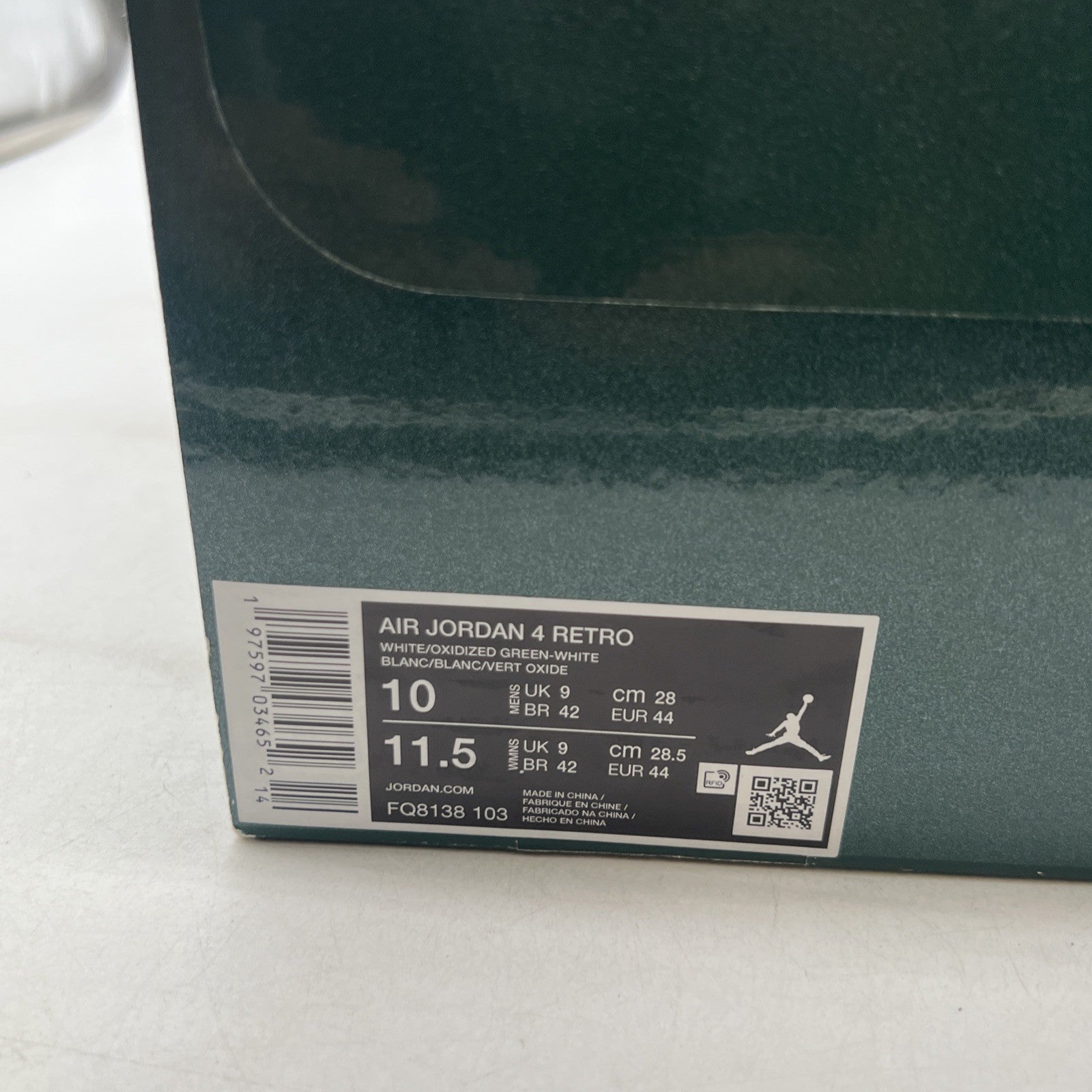 Size 10 - Air Jordan 4 Retro Oxidized Green (FQ8138-103)