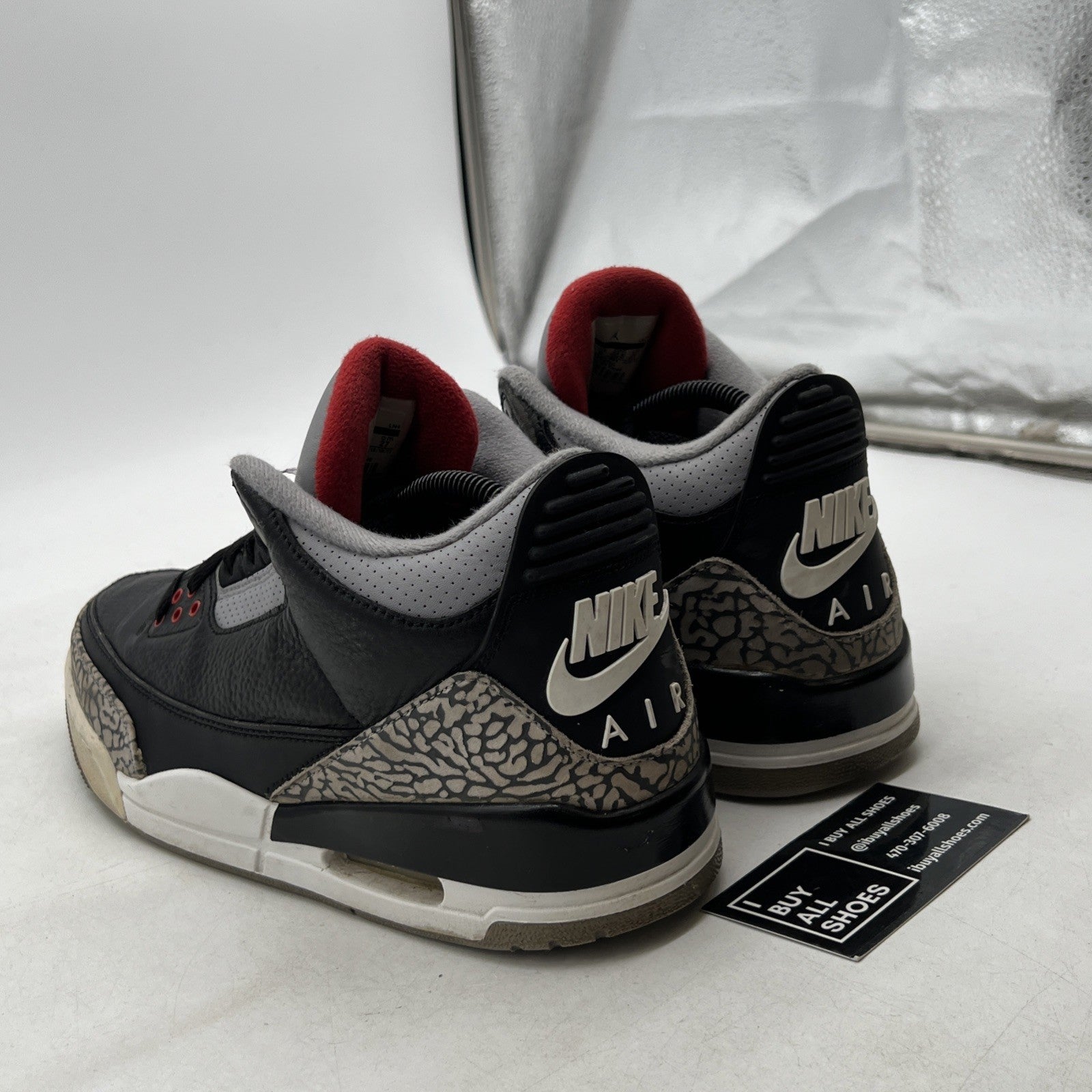 Size 9 - Air Jordan 3 Retro OG Mid Black Cement (854262-001)