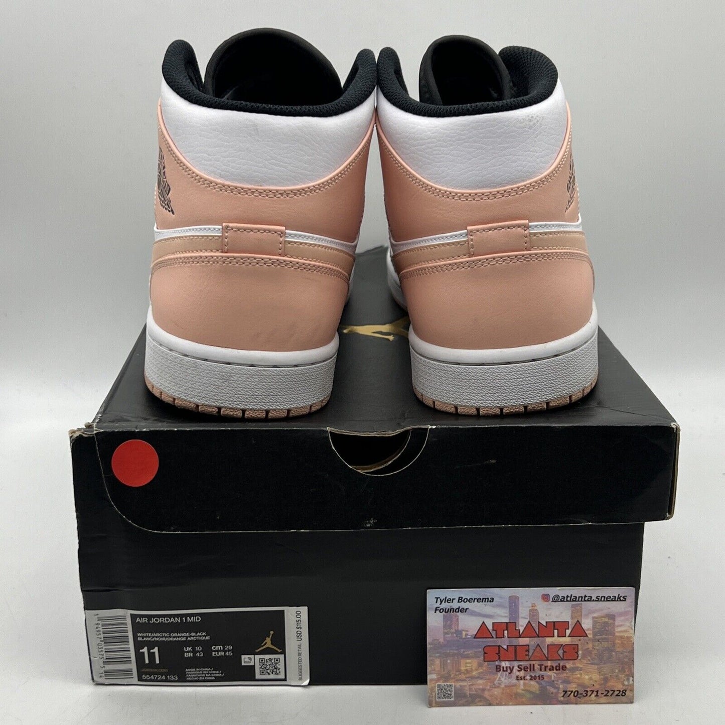 Size 11 - Air Jordan 1 Crimson Tint Black White Leather (554724-133)