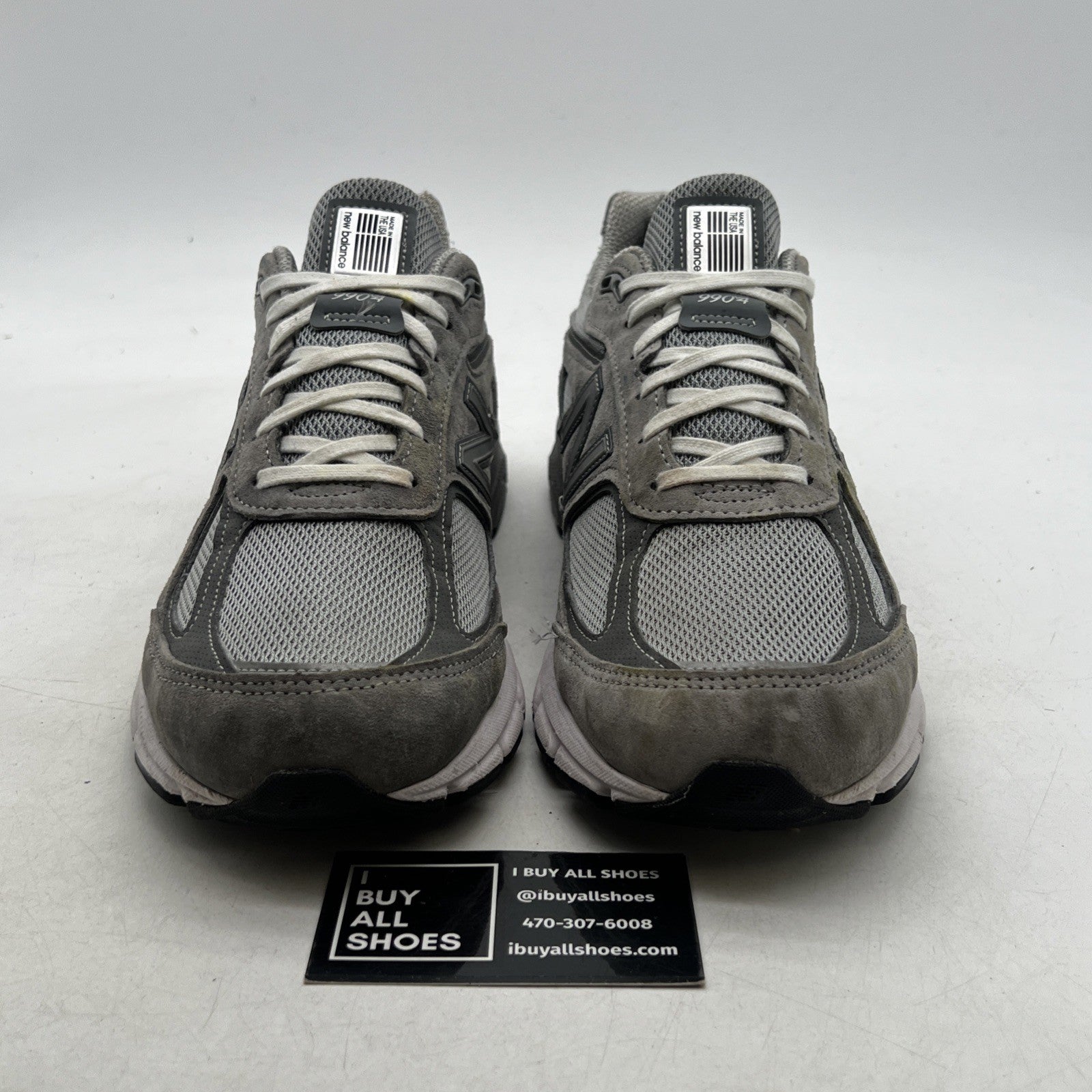 Size 10 - New Balance 990v4 Made in USA Grey Silver (U990GR4)