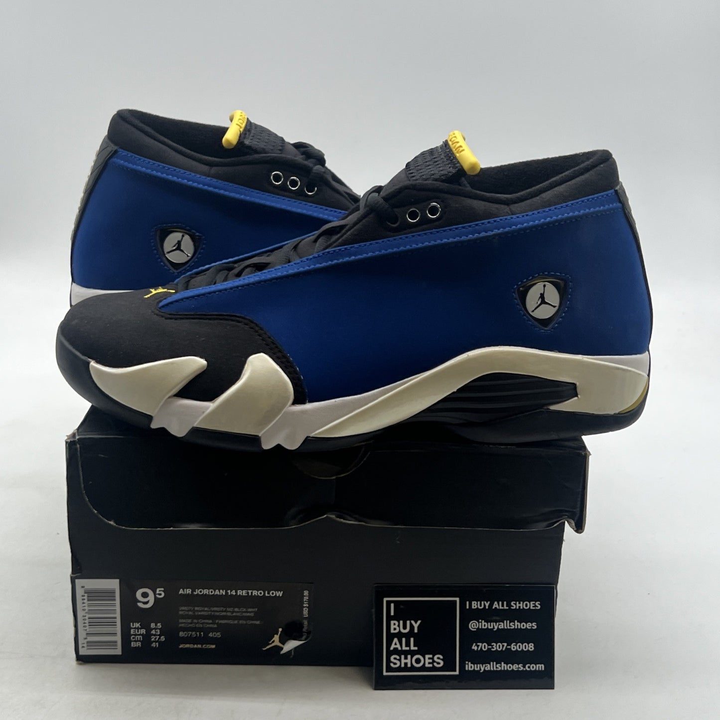 Size 9.5 - Air Jordan 14 Retro 2015 Low Laney (807511-405)
