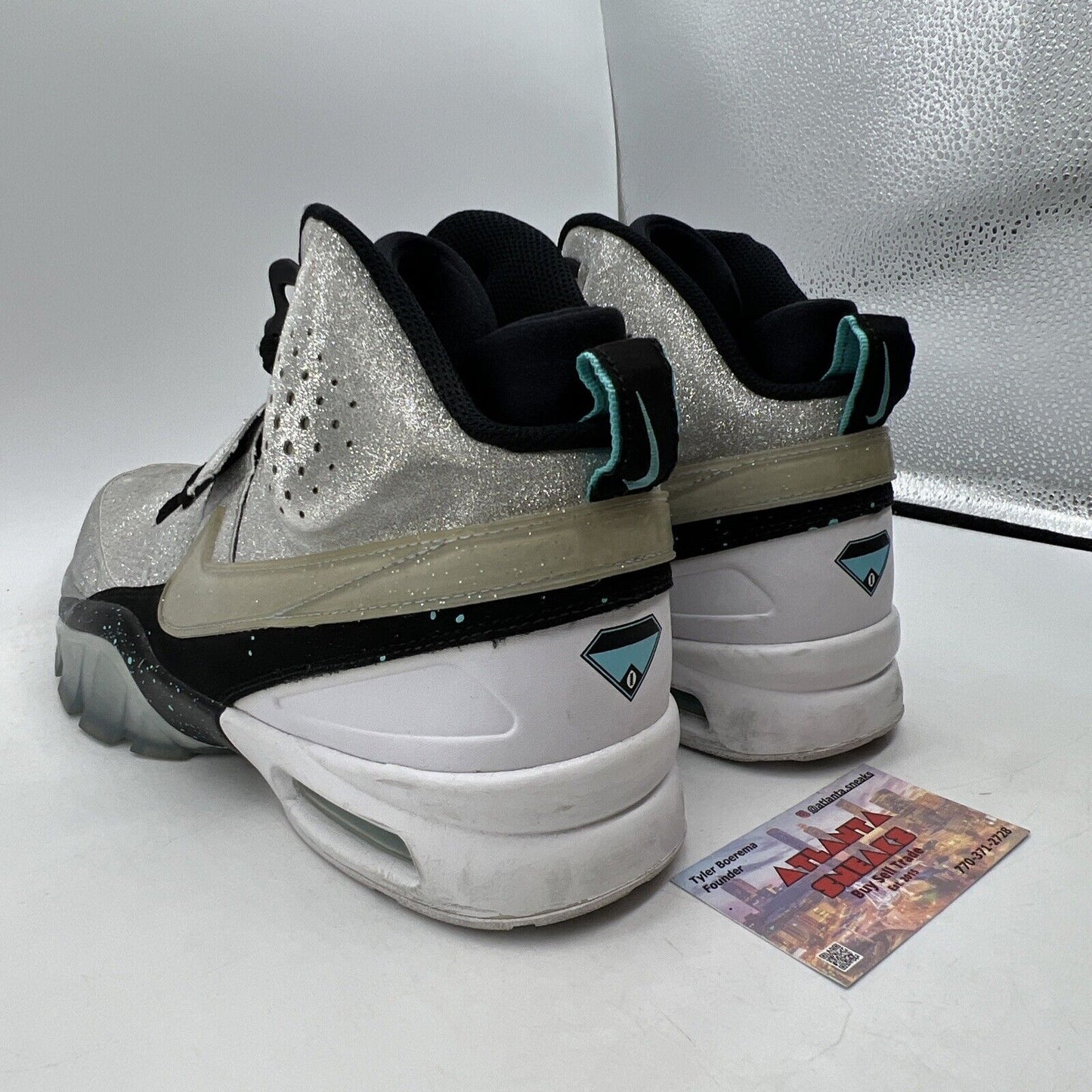 Size 13 - Nike Air Bo 1 Premium Diamond Quest White Black Icey (744420-001)