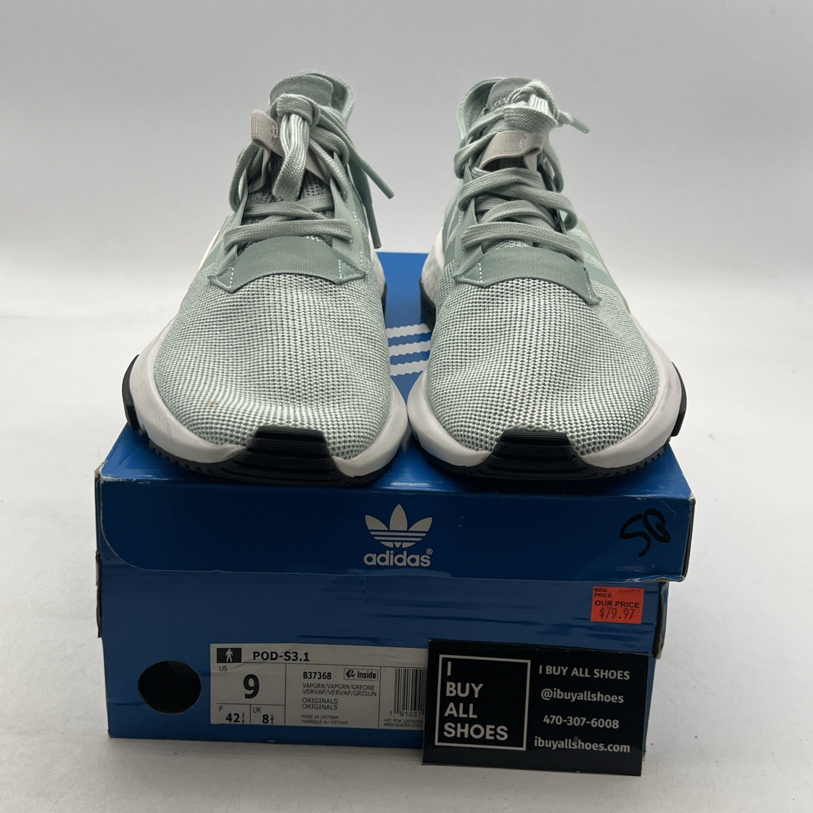 Size 9 - Adidas P.O.D. S3.1 Green (B37368)