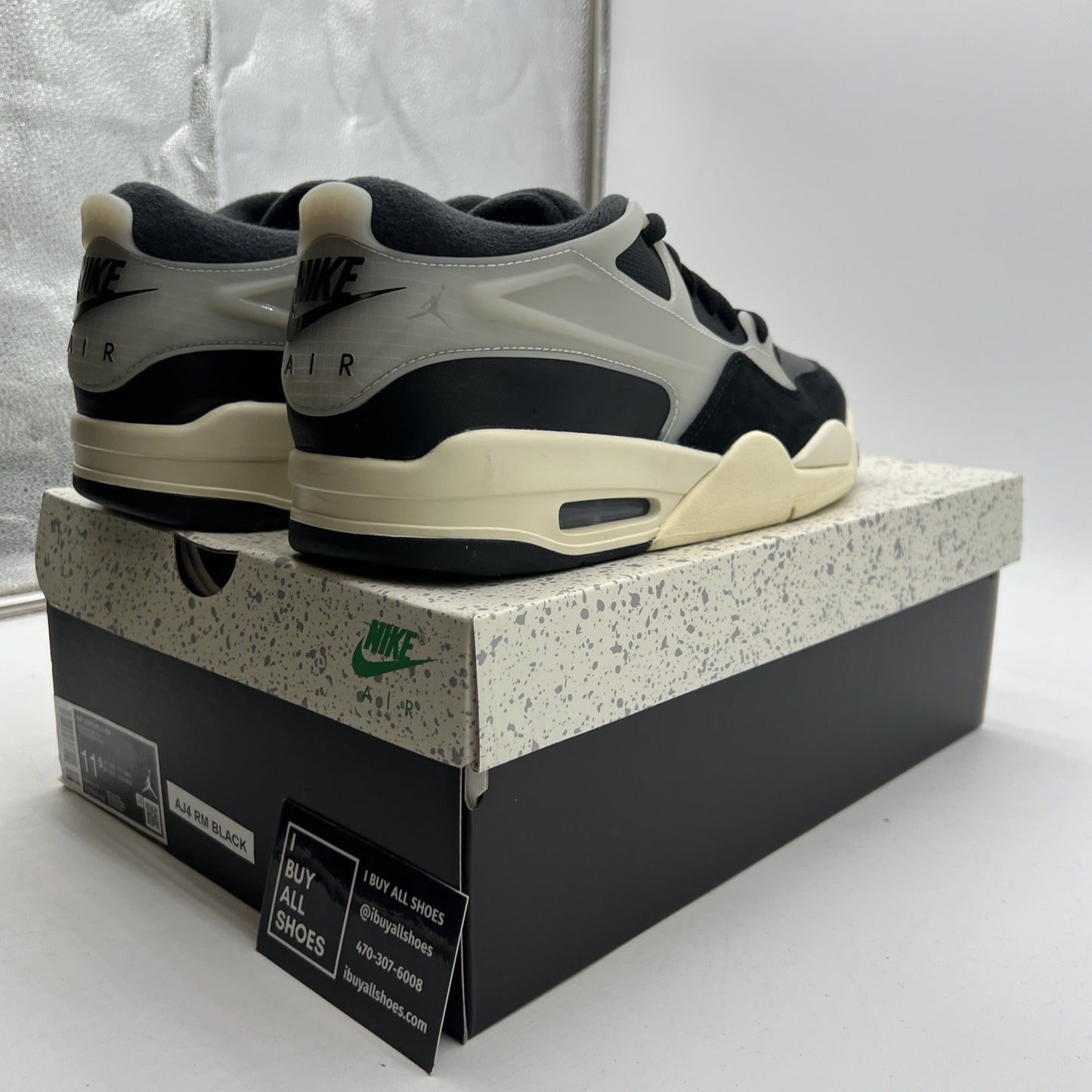 Size 11.5 - Air Jordan 4 RM Black Sail (FQ7939-006)