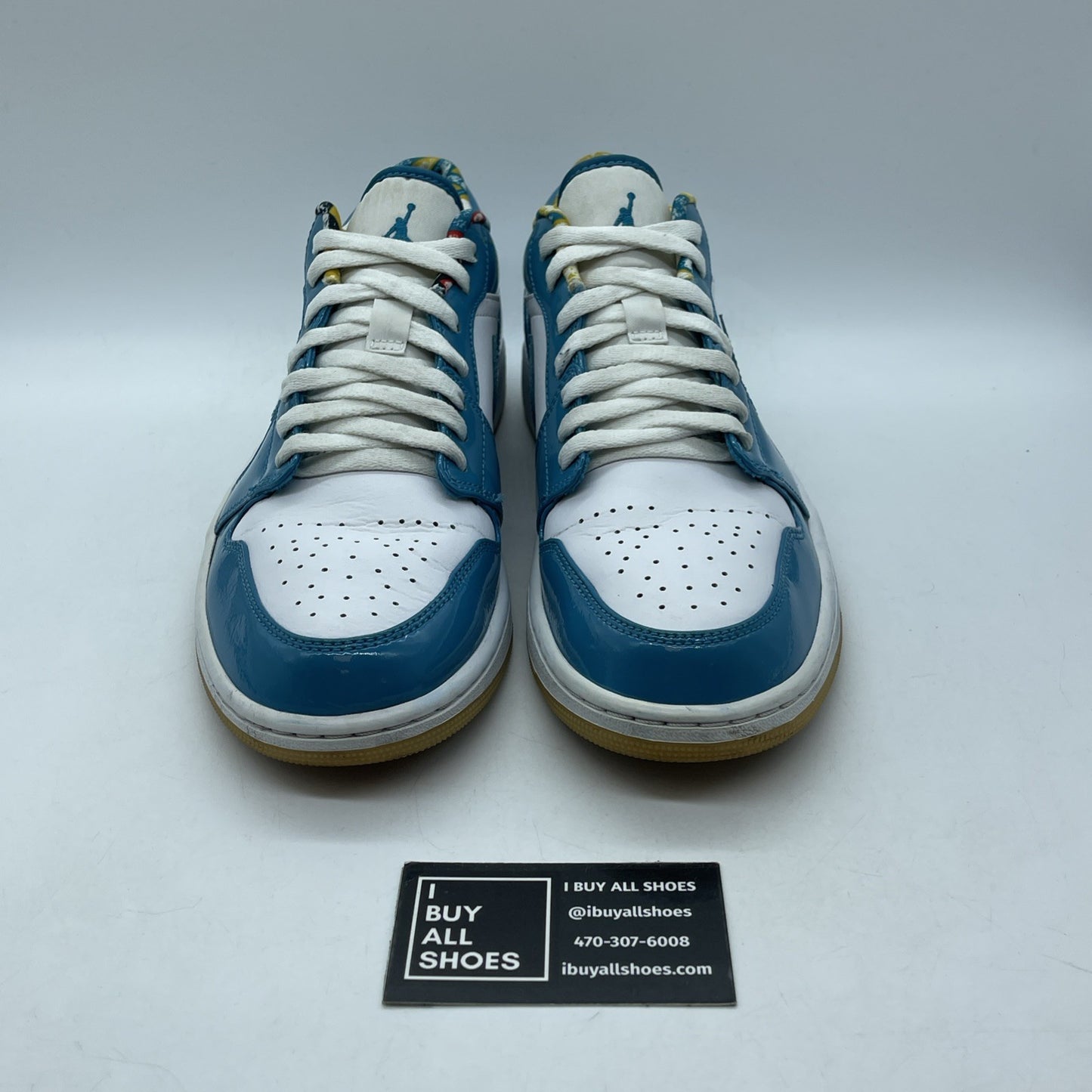 Size 10.5 - Nike Air Jordan 1 Low SE Barcelona Blue White Leather (DC6991-400)