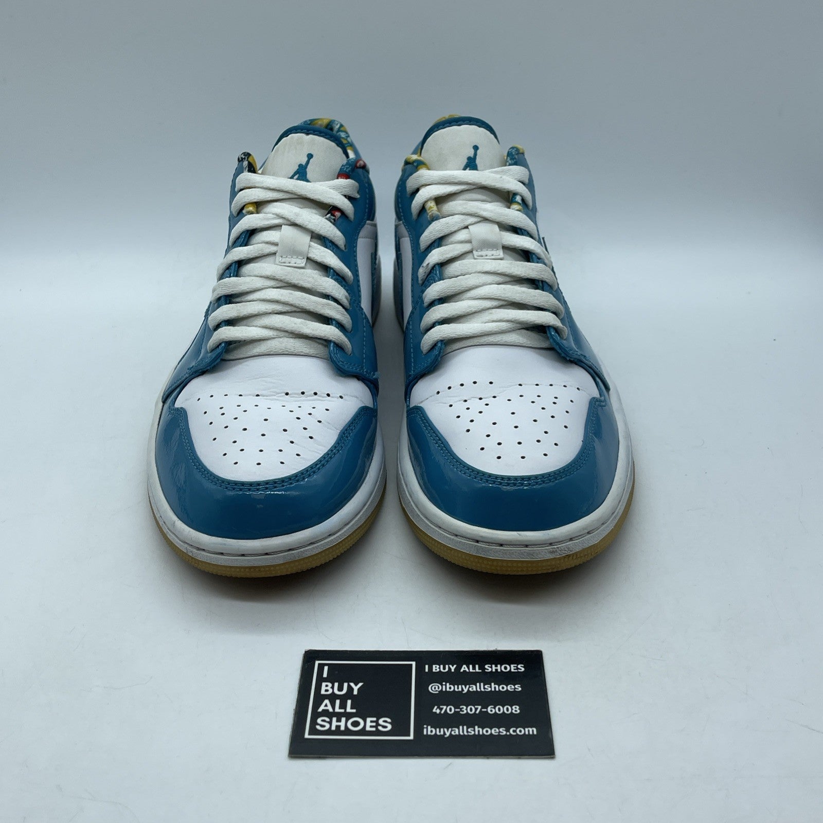 Size 10.5 - Nike Air Jordan 1 Low SE Barcelona Blue White Leather (DC6991-400)