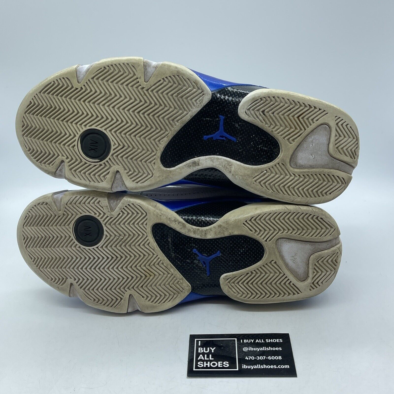Size 11.5 - Air Jordan 14 Retro Hyper Royal Blue Black White (487471-104)