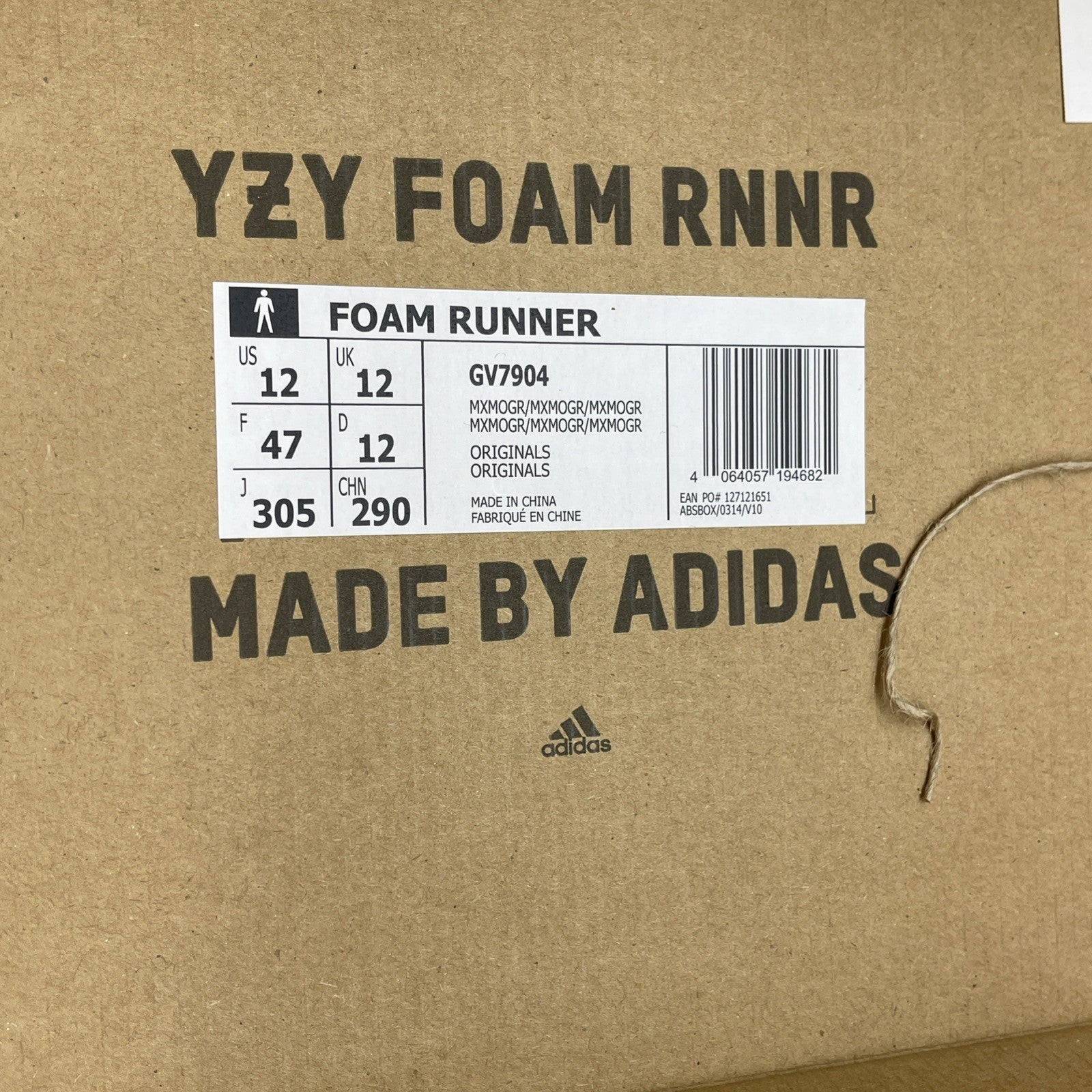 Size 12 - adidas Yeezy Foam RNNR MXT Moon Gray Tan Rubber (GV7904)