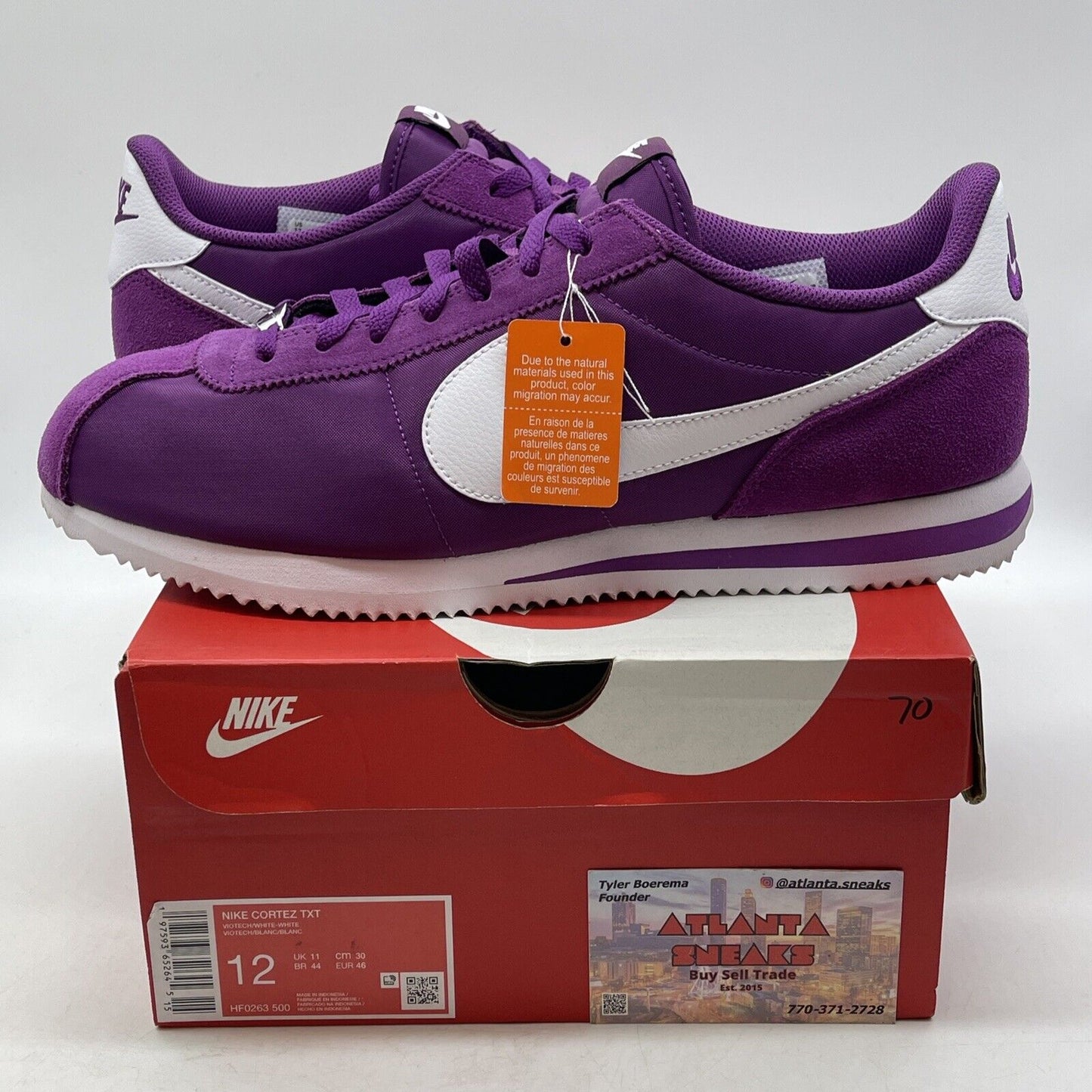 Size 12 - Nike Cortez TXT Viotech White Purple Suede (HF0263-500)