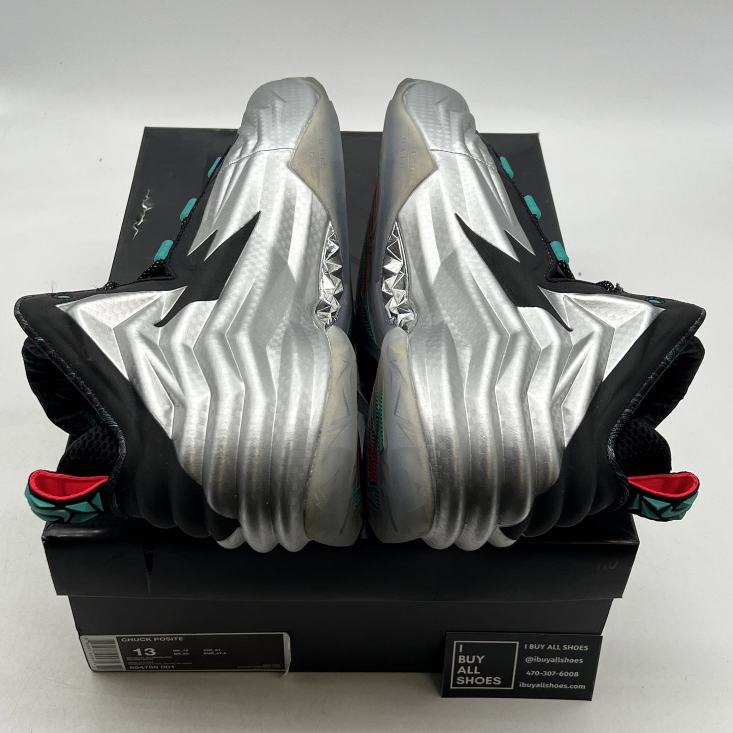 Size 13 - Nike Chuck Posite Metallic Silver (684758-001)
