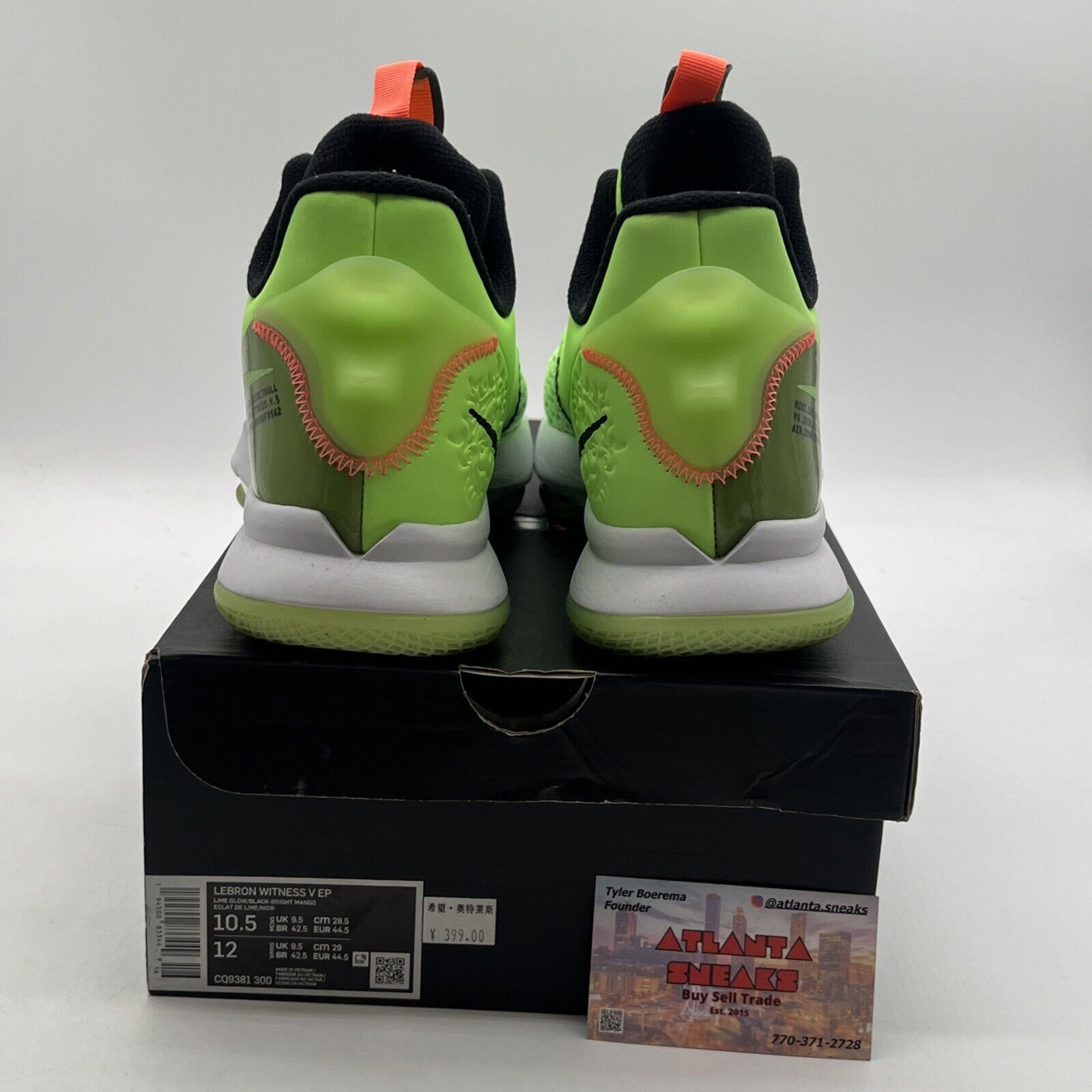 Size 10.5 - Nike LeBron Witness 5 EP Grinch (CQ9381-300)