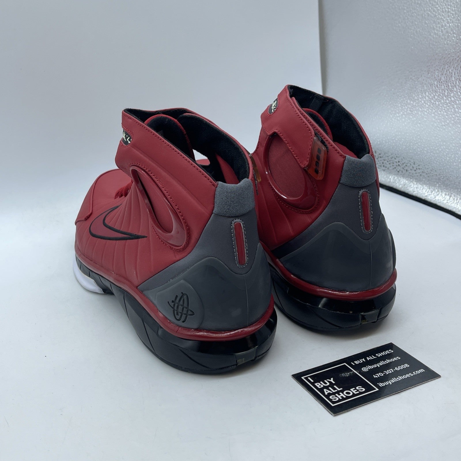 Size 13 - Nike Air Zoom Huarache 2k4 Varsity Red Black Leather (511425 661)