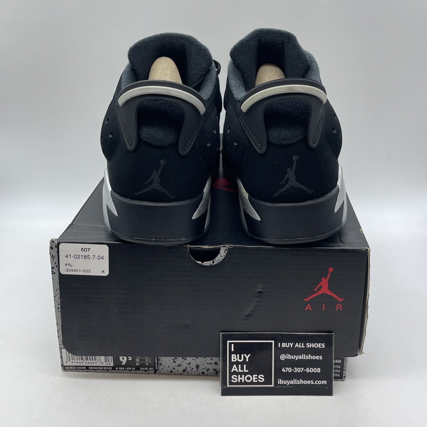 Size 9.5 - Air Jordan 6 Retro Low Chrome (304401-003)