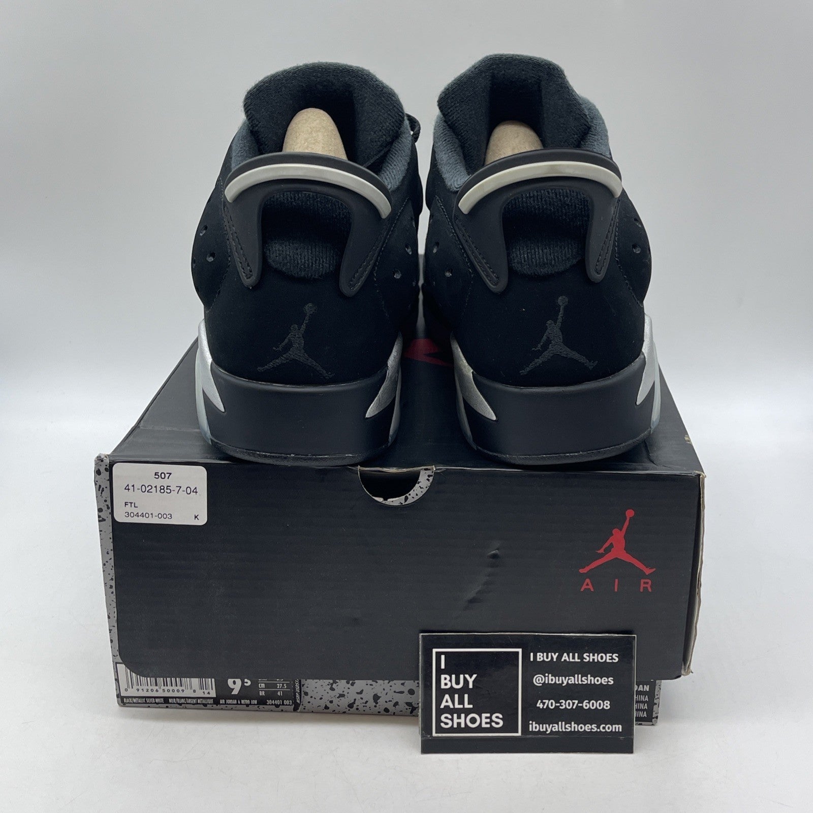 Size 9.5 - Air Jordan 6 Retro Low Chrome (304401-003)
