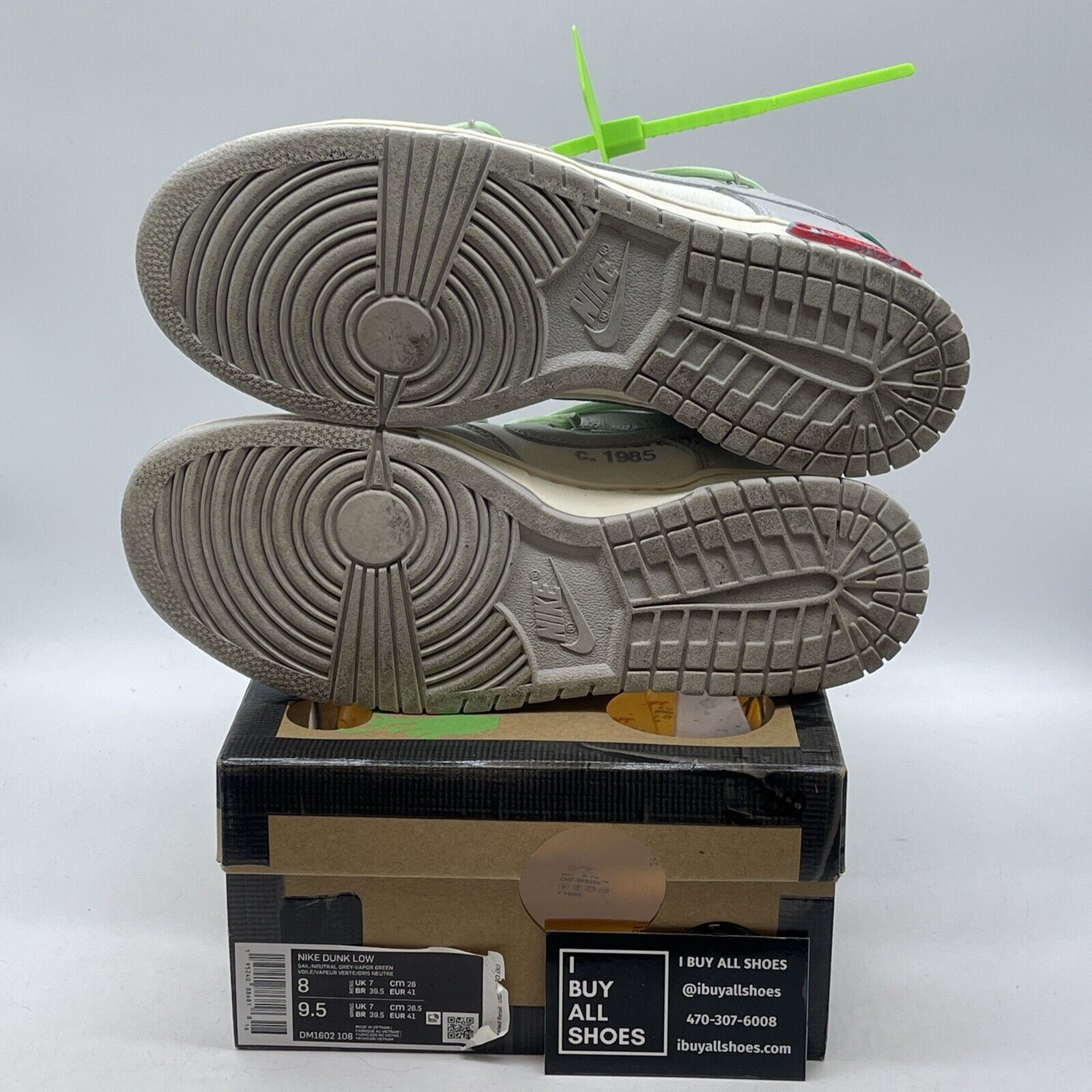 Size 8 - Nike Off-White x Dunk Low Lot 07 of 50 Grey White Suede (DM1602-108)
