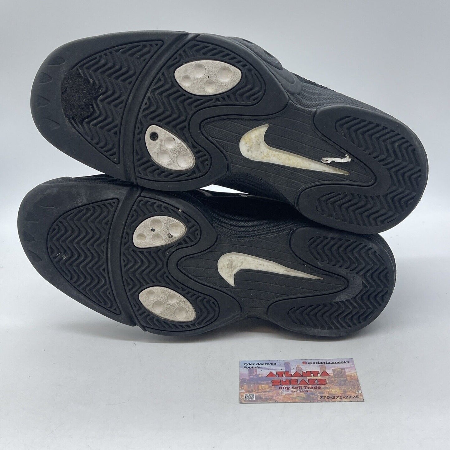 Size 12 - Nike Flight One Black White Suede Leather (538133-010)