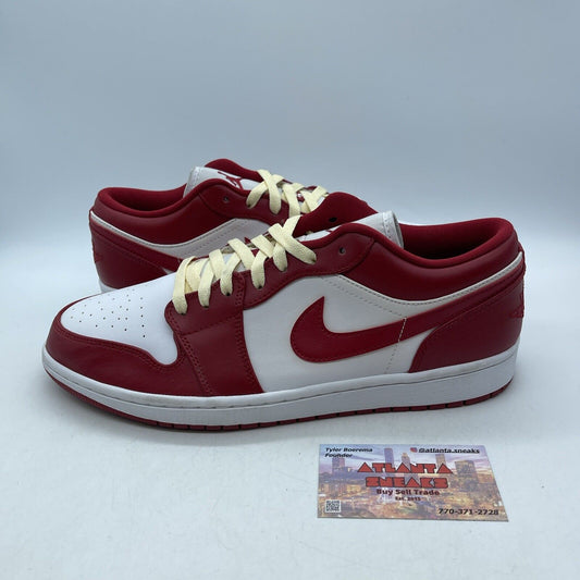 Size 11 - Air Jordan 1 Low Gym Red White Leather (553558-611)