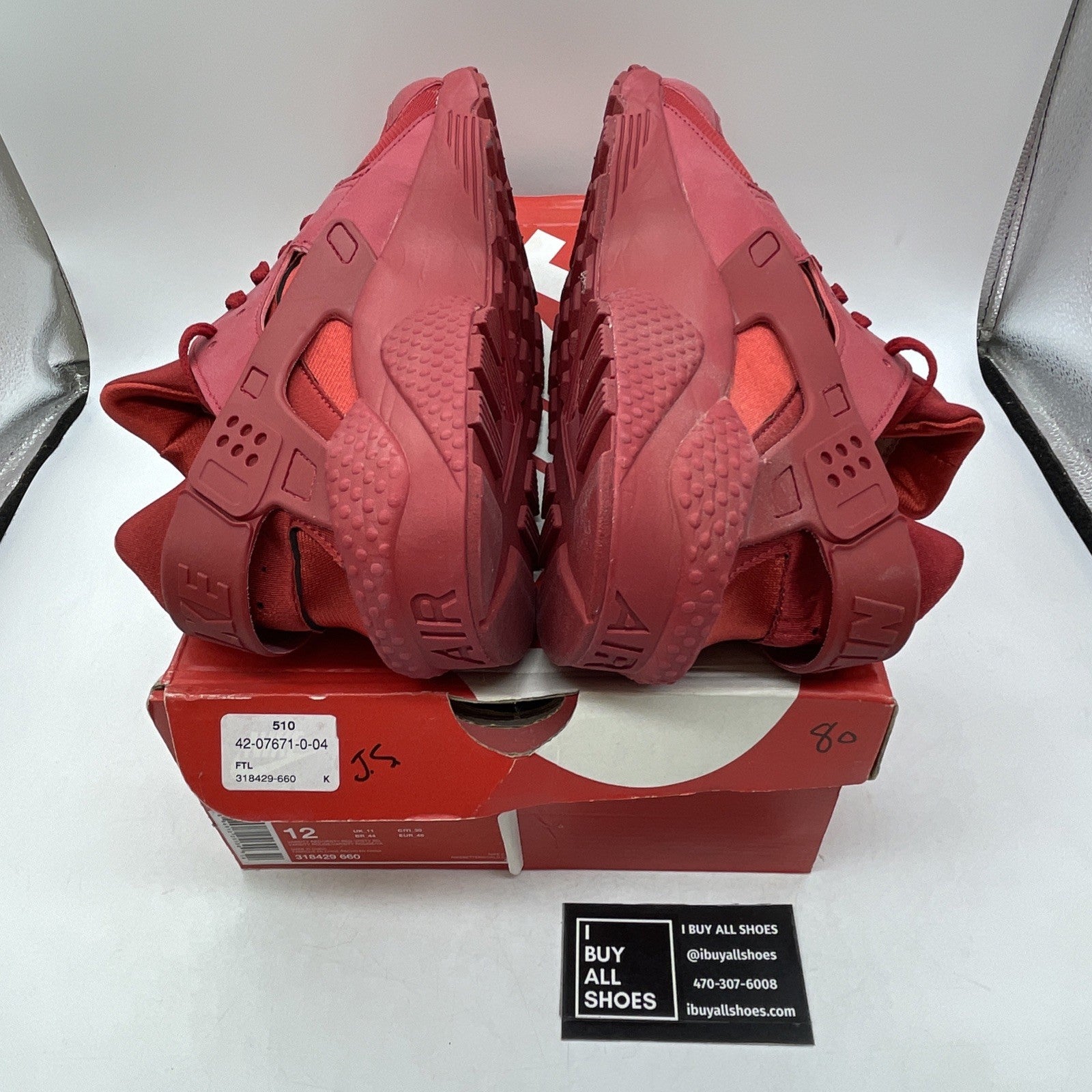 Size 12 - Nike Air Huarache Triple Red (318429-660)