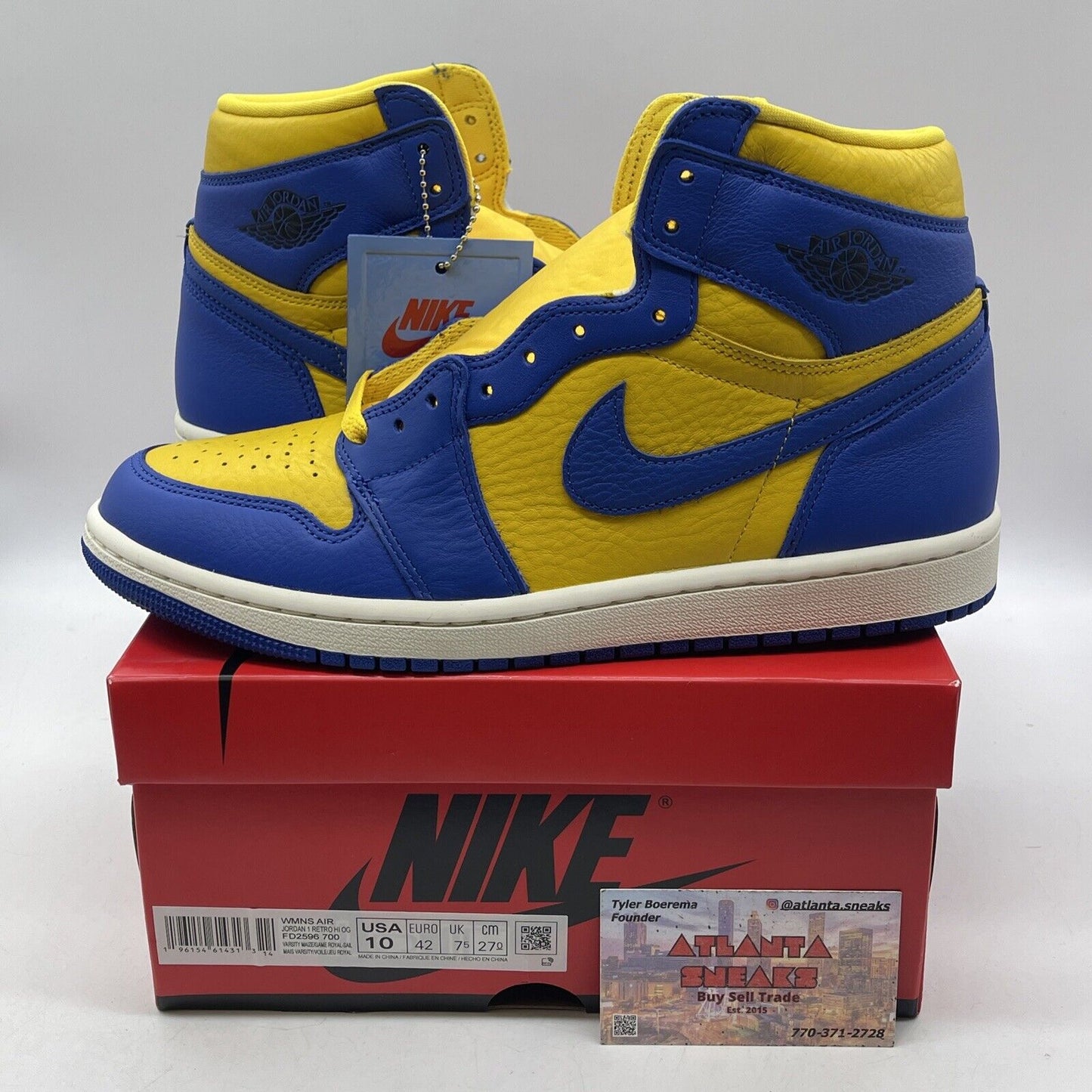 Size 10W - Air Jordan 1 Retro OG High Reverse  Lany White Blue (FD2596-700)