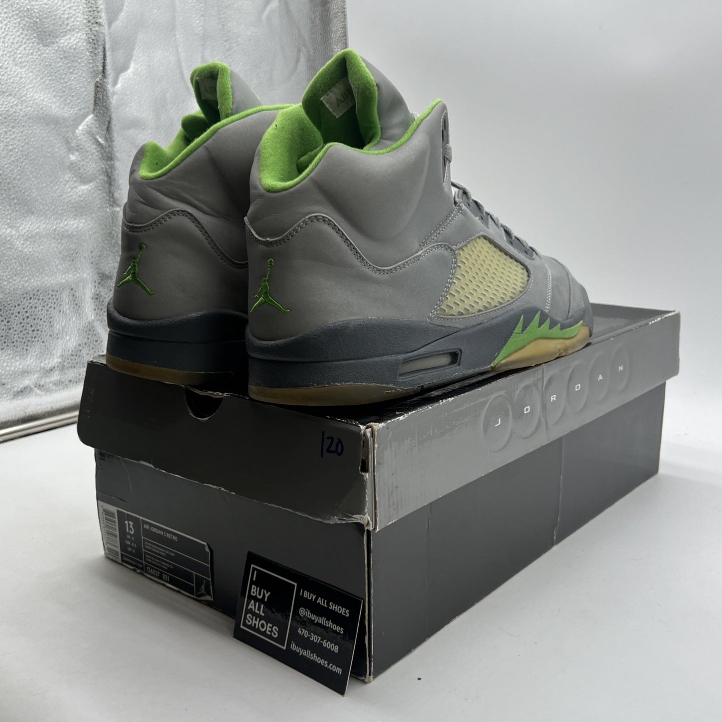 Size 13 - Air Jordan 5 Retro 2006 Green Bean (136027-031)