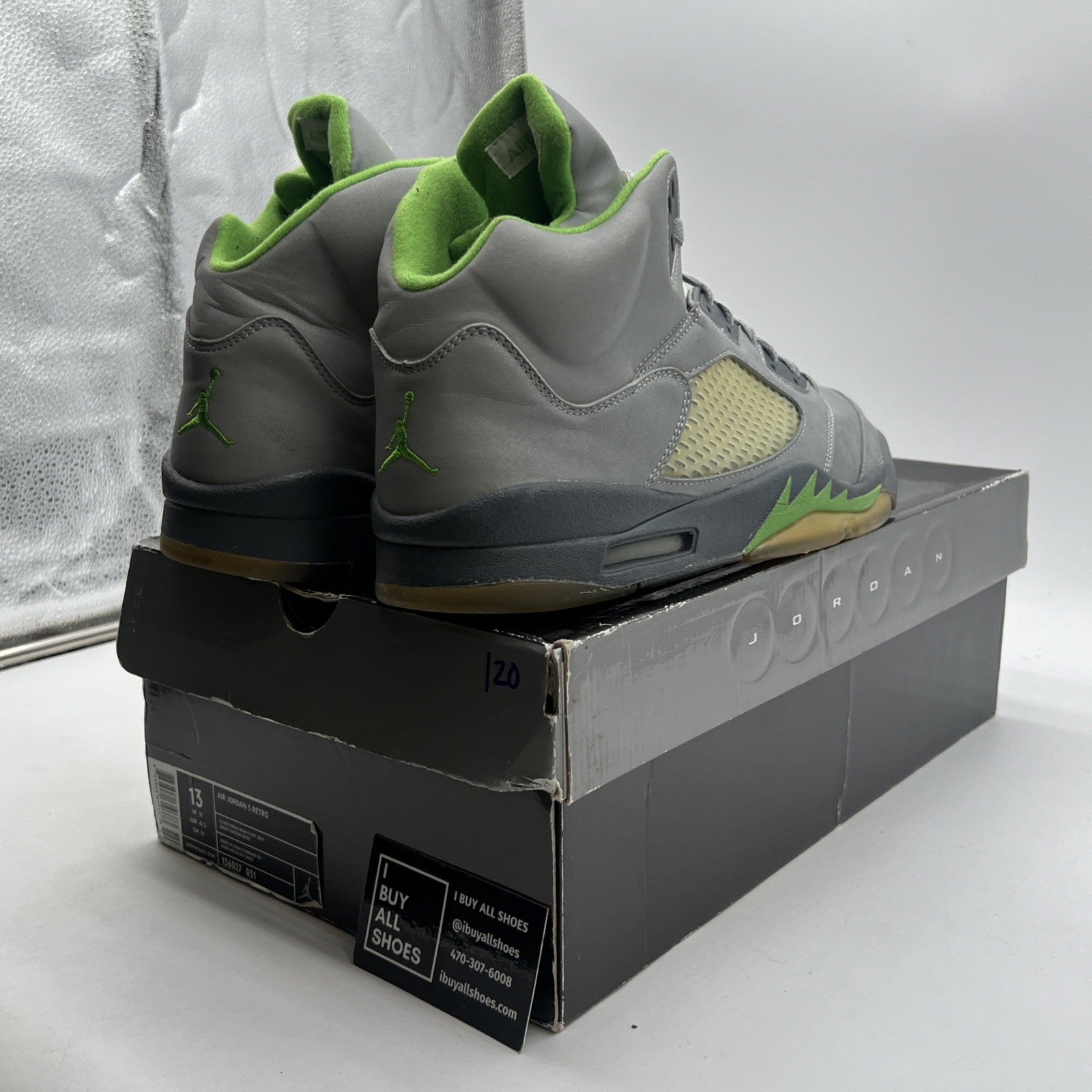 Size 13 - Air Jordan 5 Retro 2006 Green Bean (136027-031)