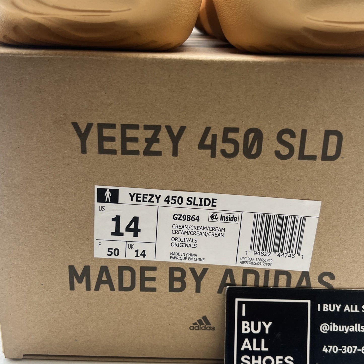 Size 14 - adidas Yeezy 450 SLD Slide Cream (GZ9864)