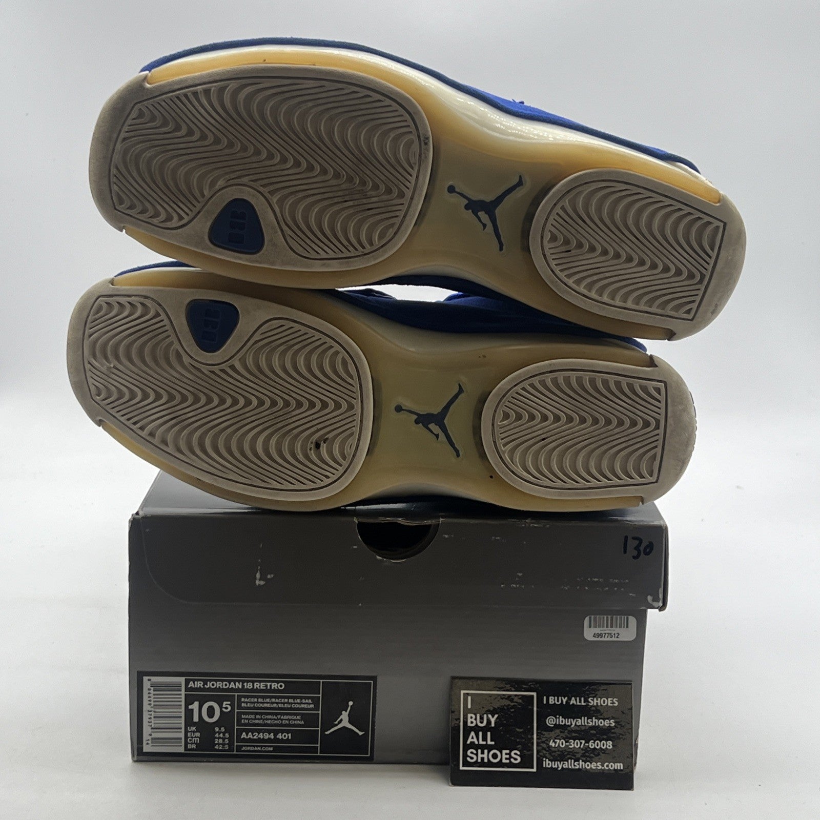 Size 10.5 - Air Jordan 18 Retro Blue Suede (AA2494-401)