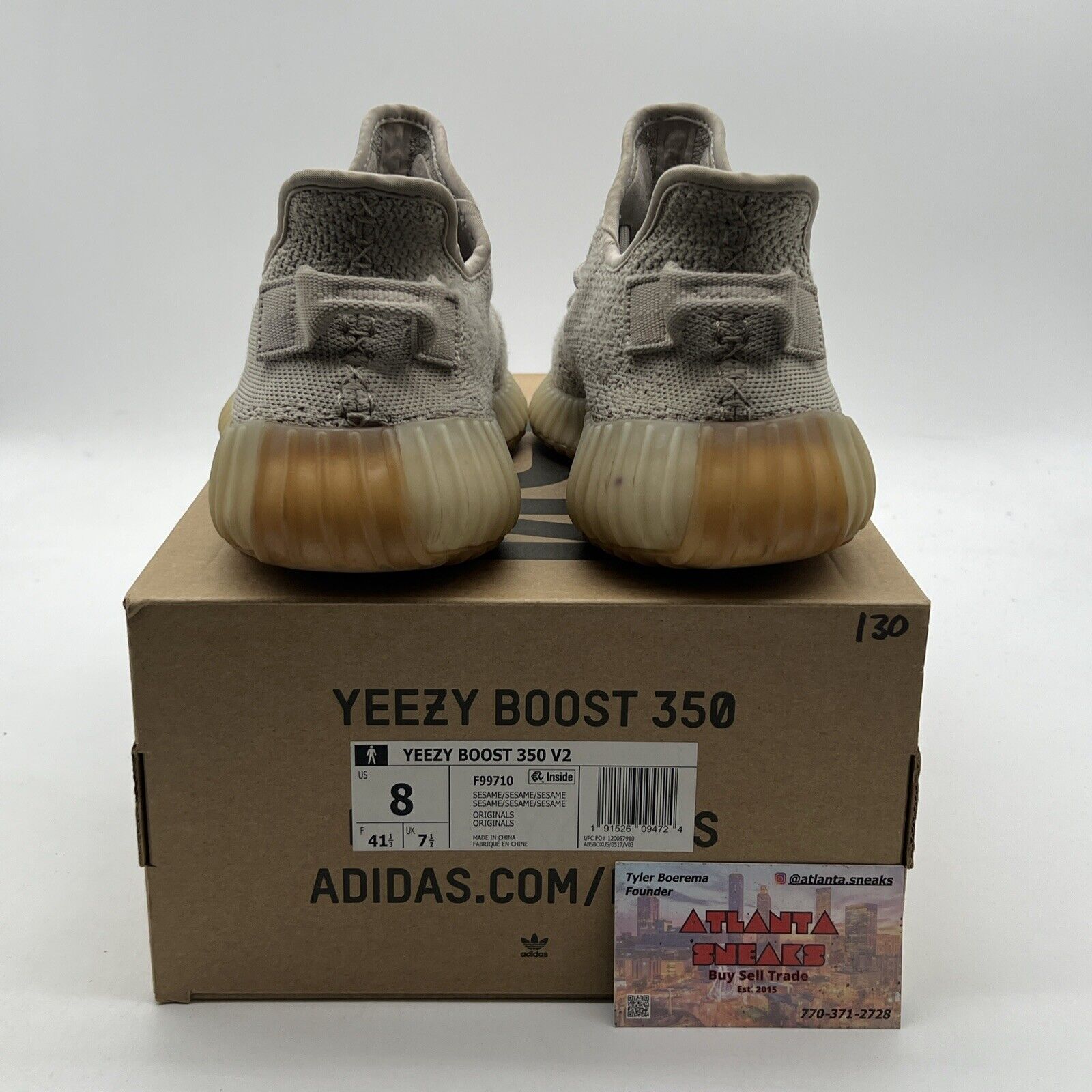 Size 8 - adidas Yeezy Boost 350 V2 Low Sesame (F99710)