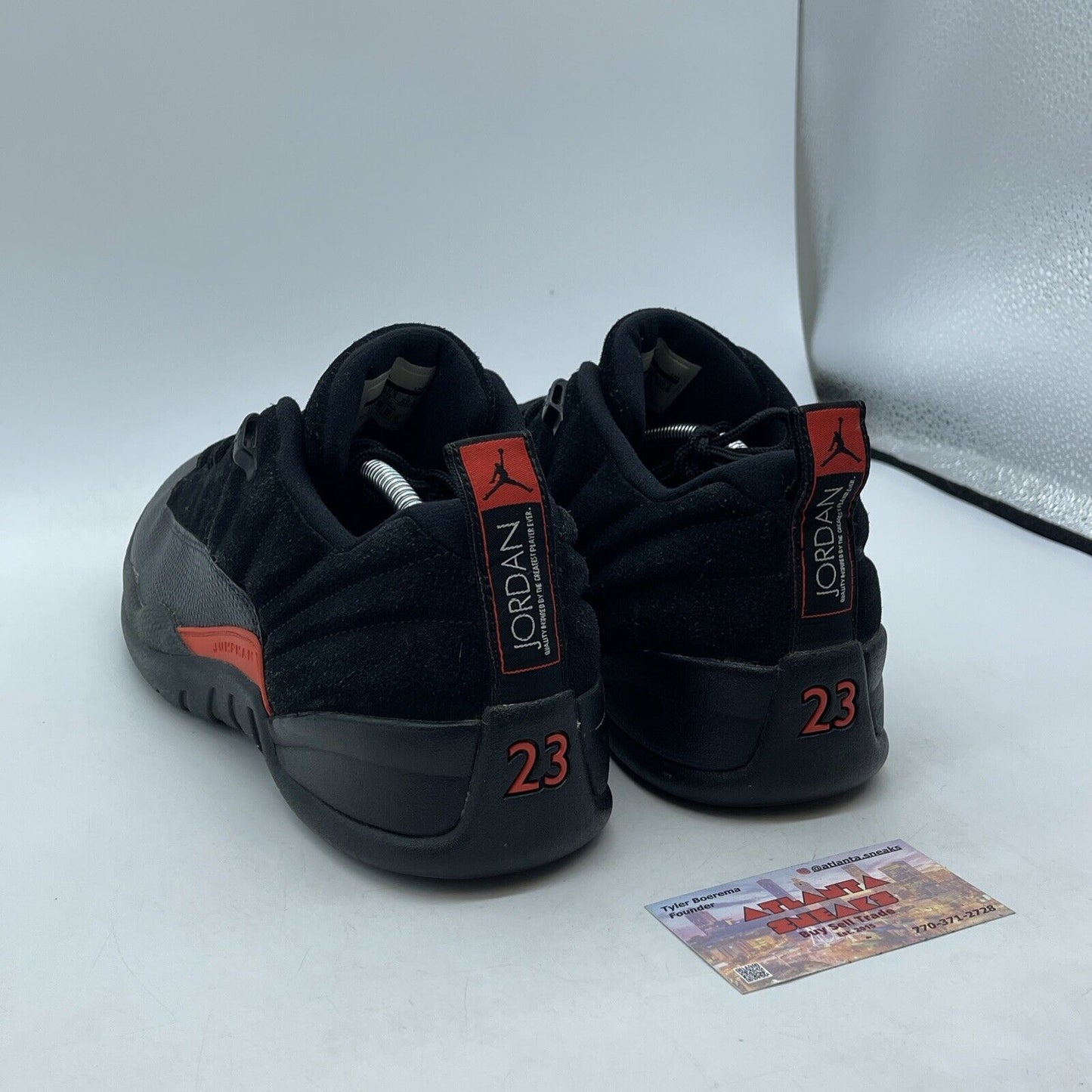 Size 11.5 - Air Jordan 12 Retro Low Max Orange Black Leather Suede (308317-003)