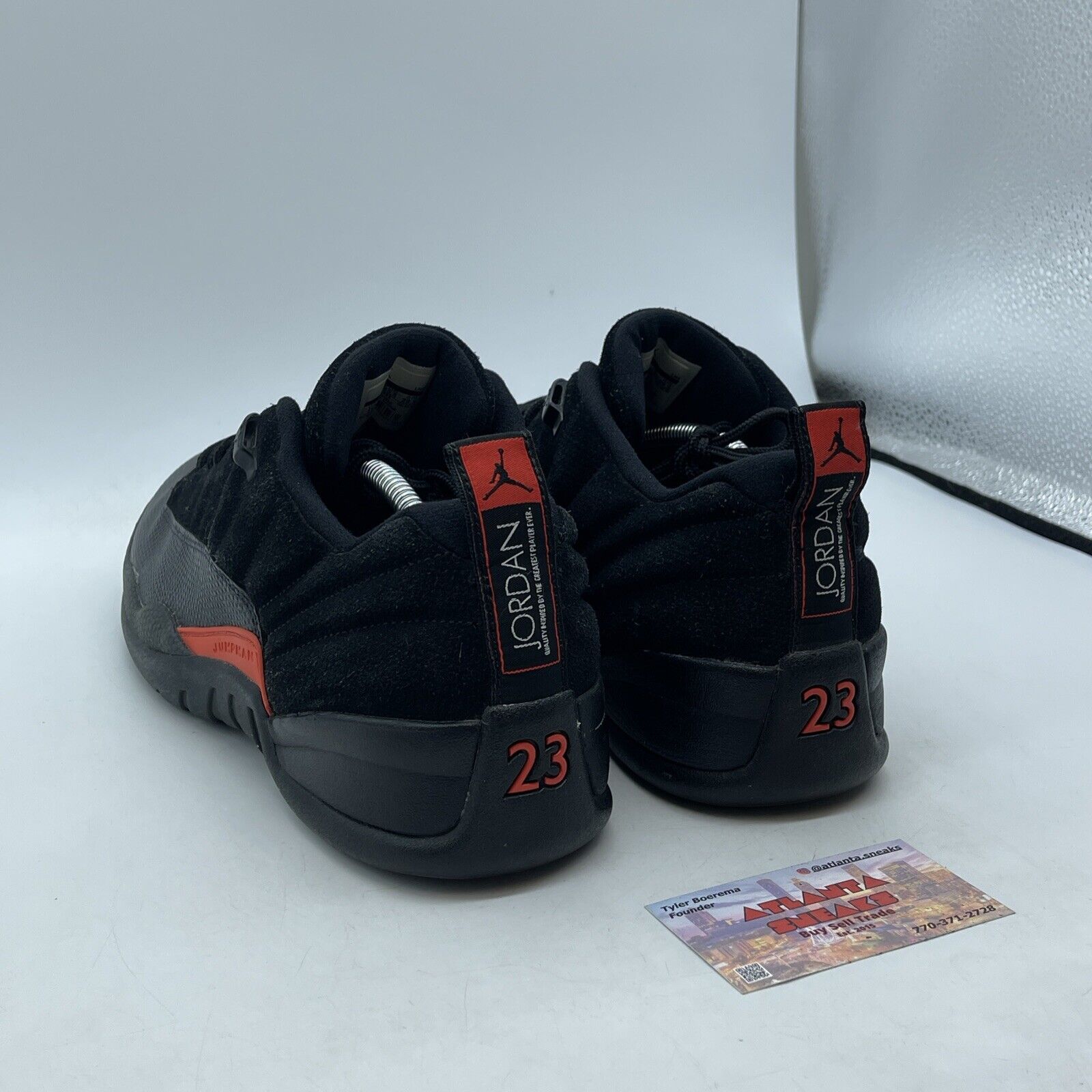 Size 11.5 - Air Jordan 12 Retro Low Max Orange Black Leather Suede (308317-003)