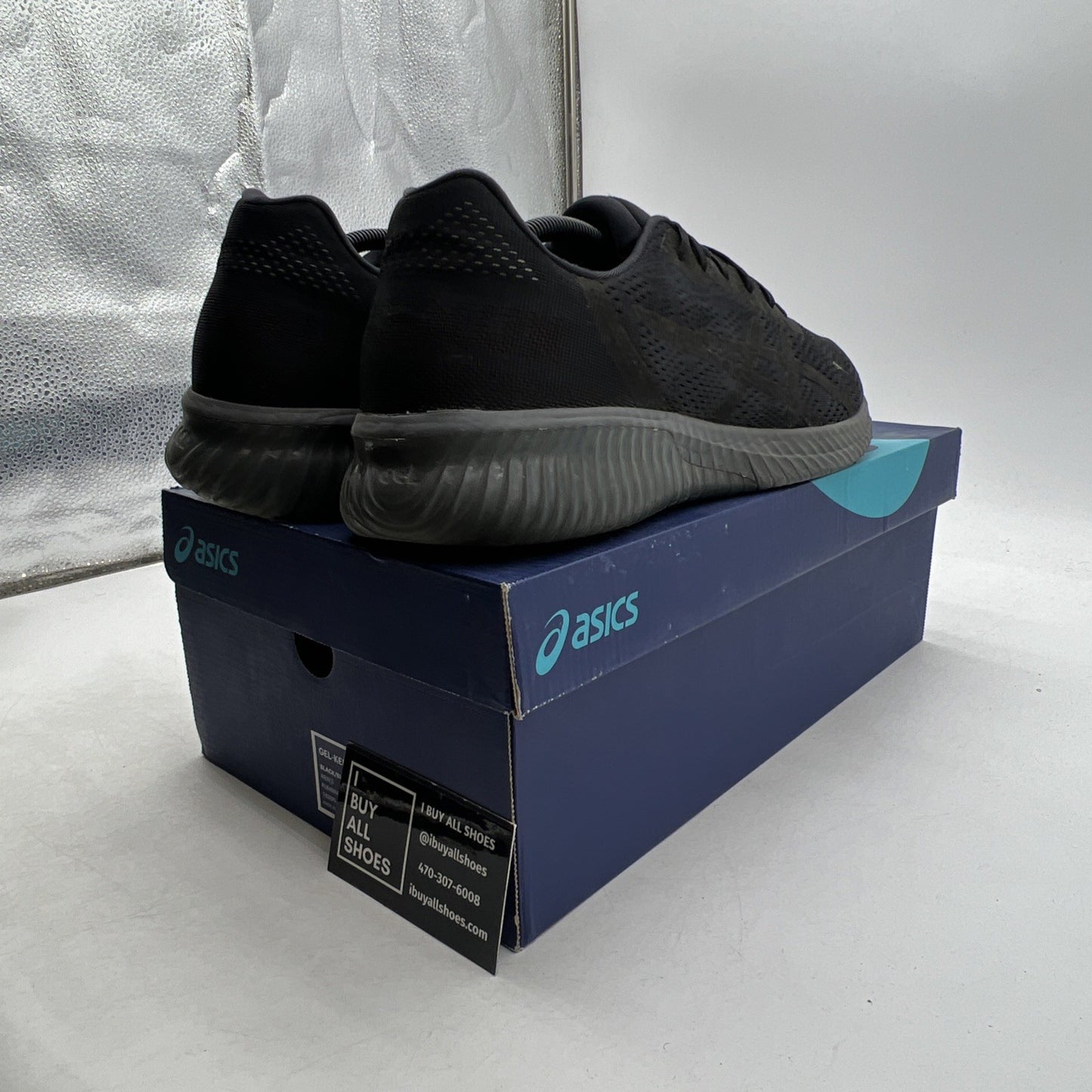 Size 11.5 - ASICS Gel-Quantum 90 Black Running Shoes Lightweight (T838N-9090)