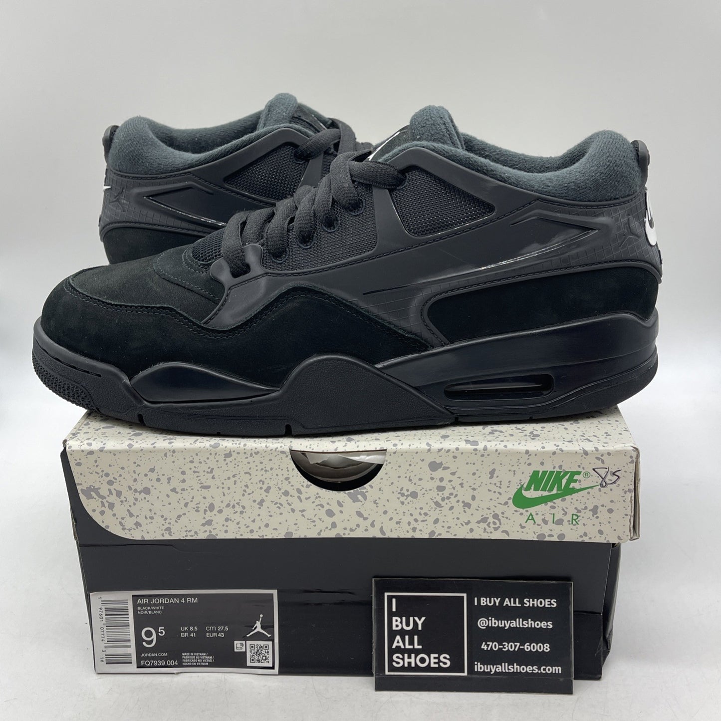 Size 9.5 - Air Jordan 4 RM Black Cat (FQ7939-004)