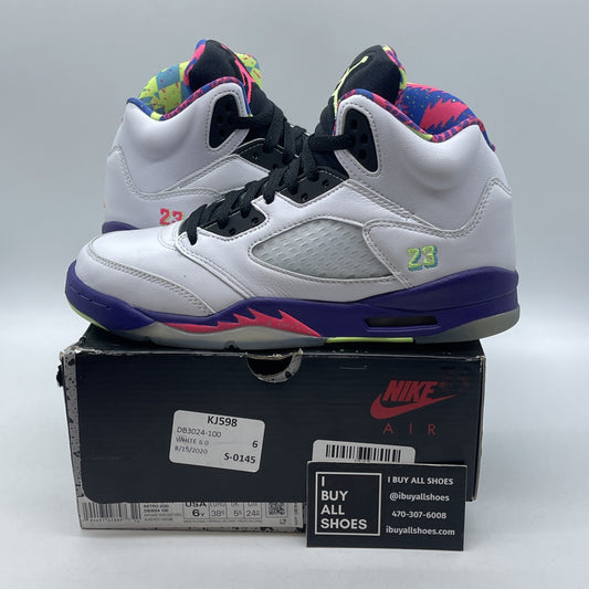 Size 6 - Jordan 5 Retro Alternate Bel-Air Court Purple Ghost Green (DB3024-100)