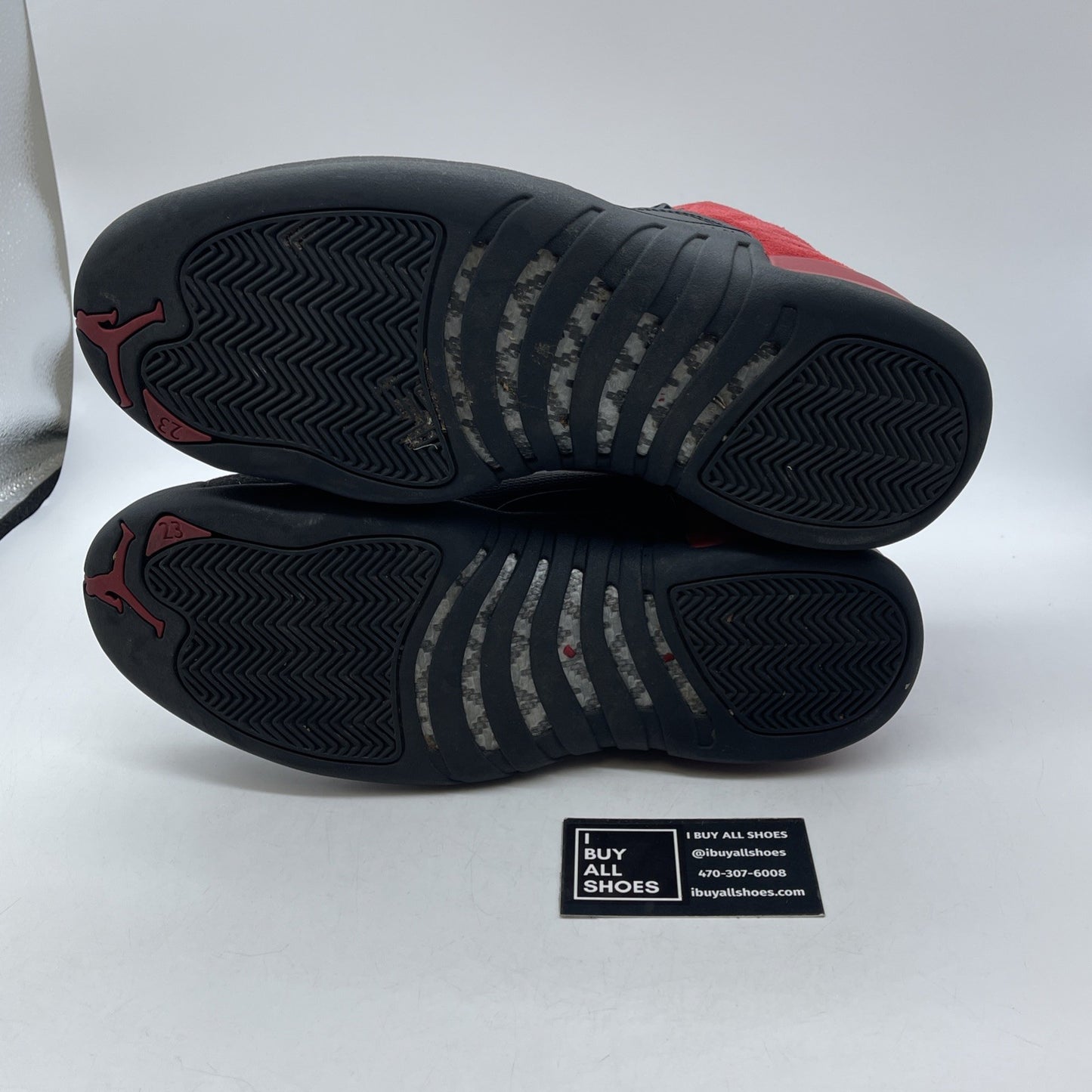 Size 11.5 - Jordan 12 Retro Reverse Flu Game 2020 Red Black Suede (CT8013-602)