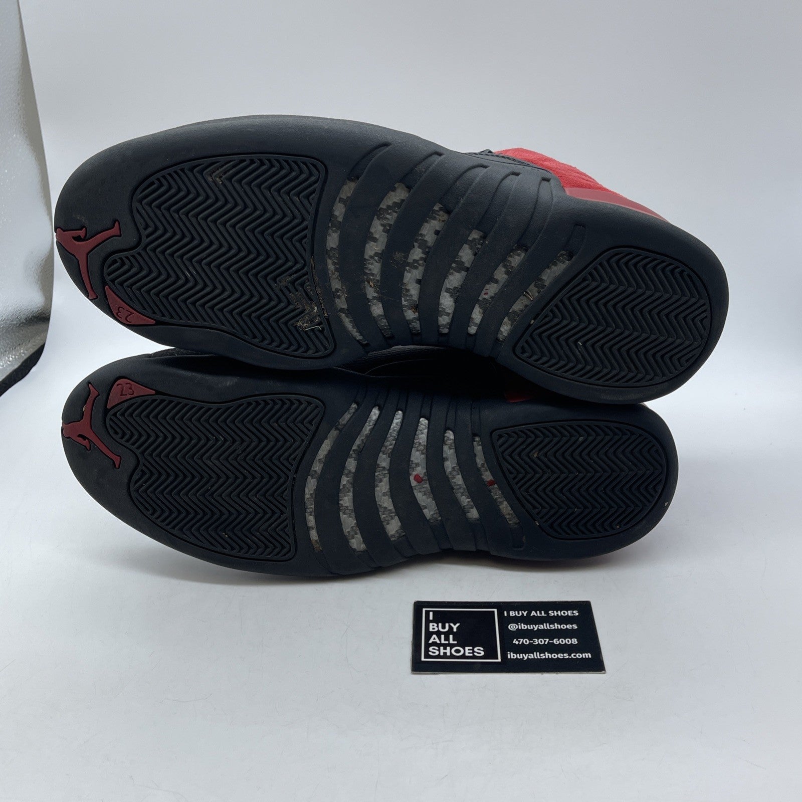 Size 11.5 - Jordan 12 Retro Reverse Flu Game 2020 Red Black Suede (CT8013-602)