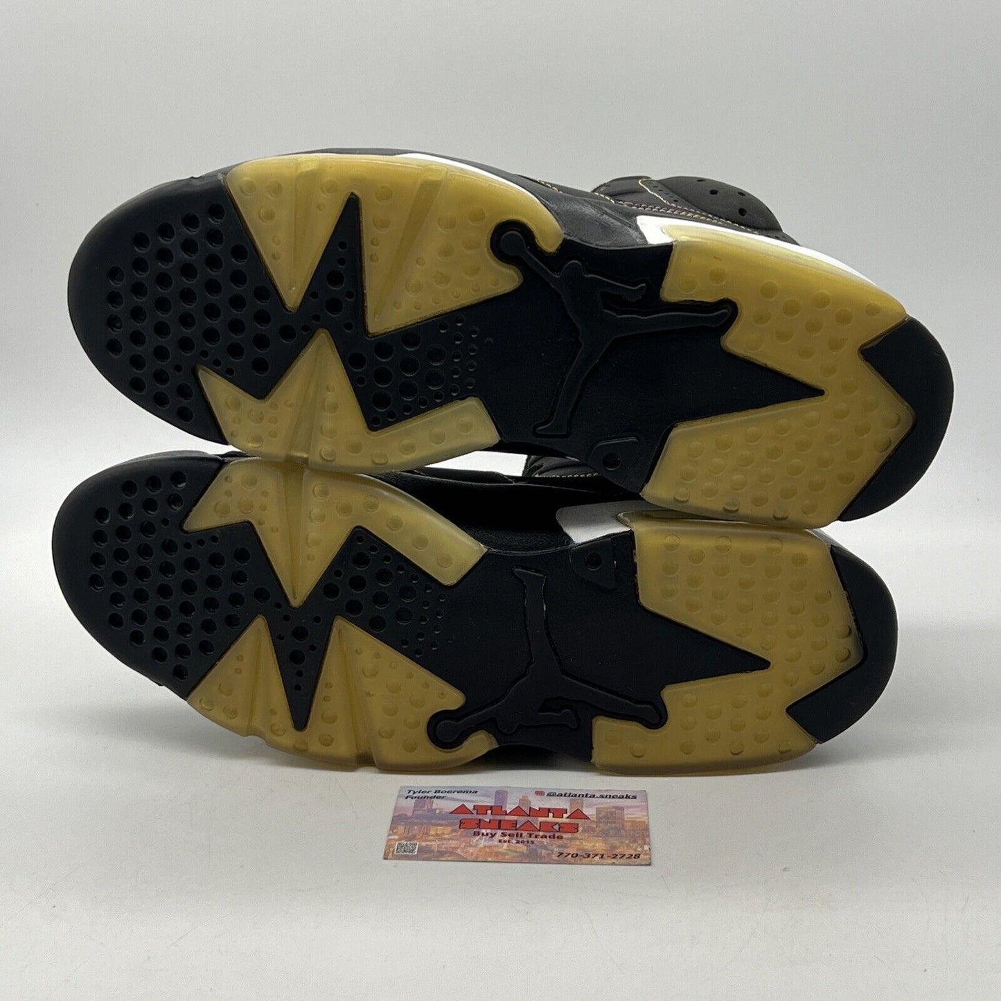 Size 10.5 - Air Jordan 6 Retro Lakers Black Leather Suede White Yellow Purple