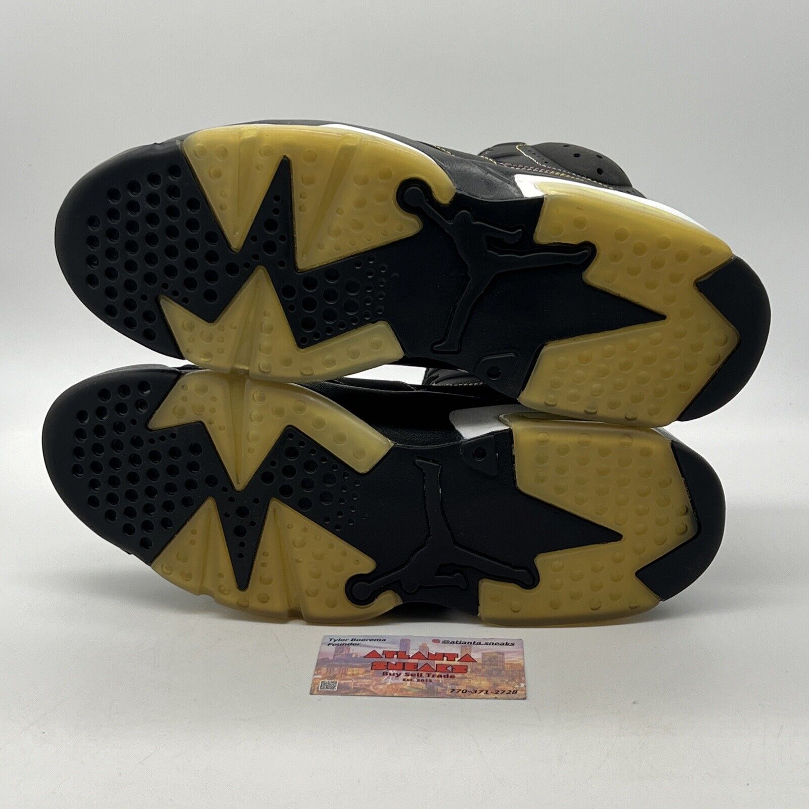 Size 10.5 - Air Jordan 6 Retro Lakers Black Leather Suede White Yellow Purple