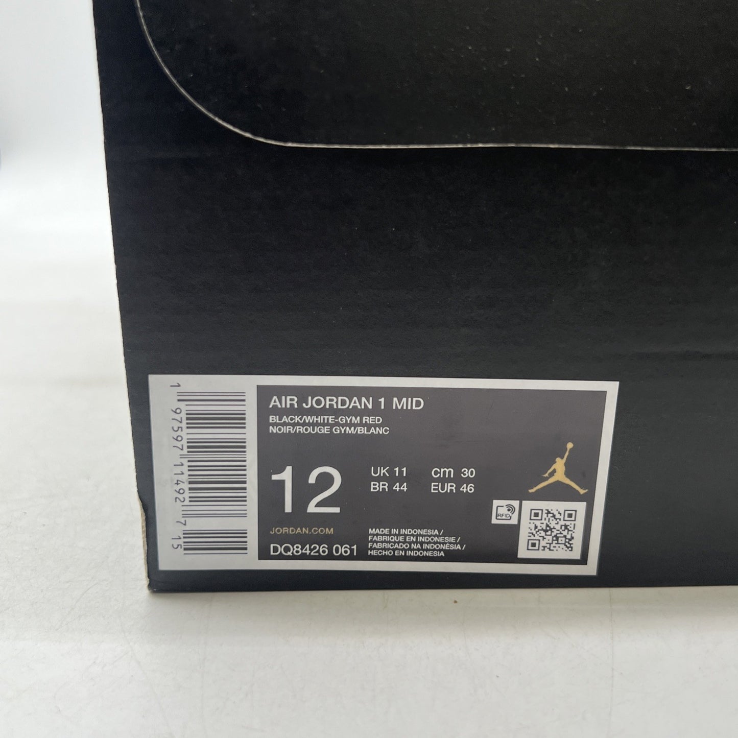 Size 12 - Air Jordan 1 Mid Gym Red Black White (DQ8426-061)