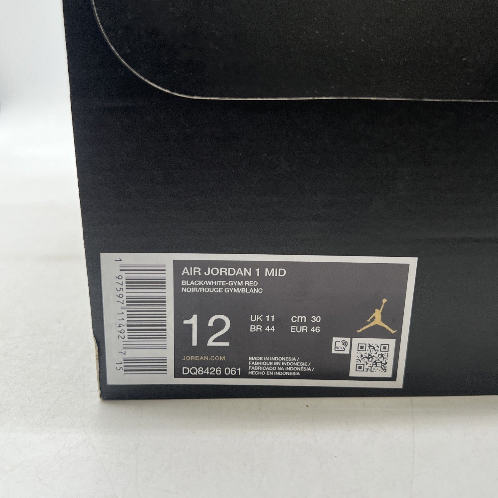 Size 12 - Air Jordan 1 Mid Gym Red Black White (DQ8426-061)