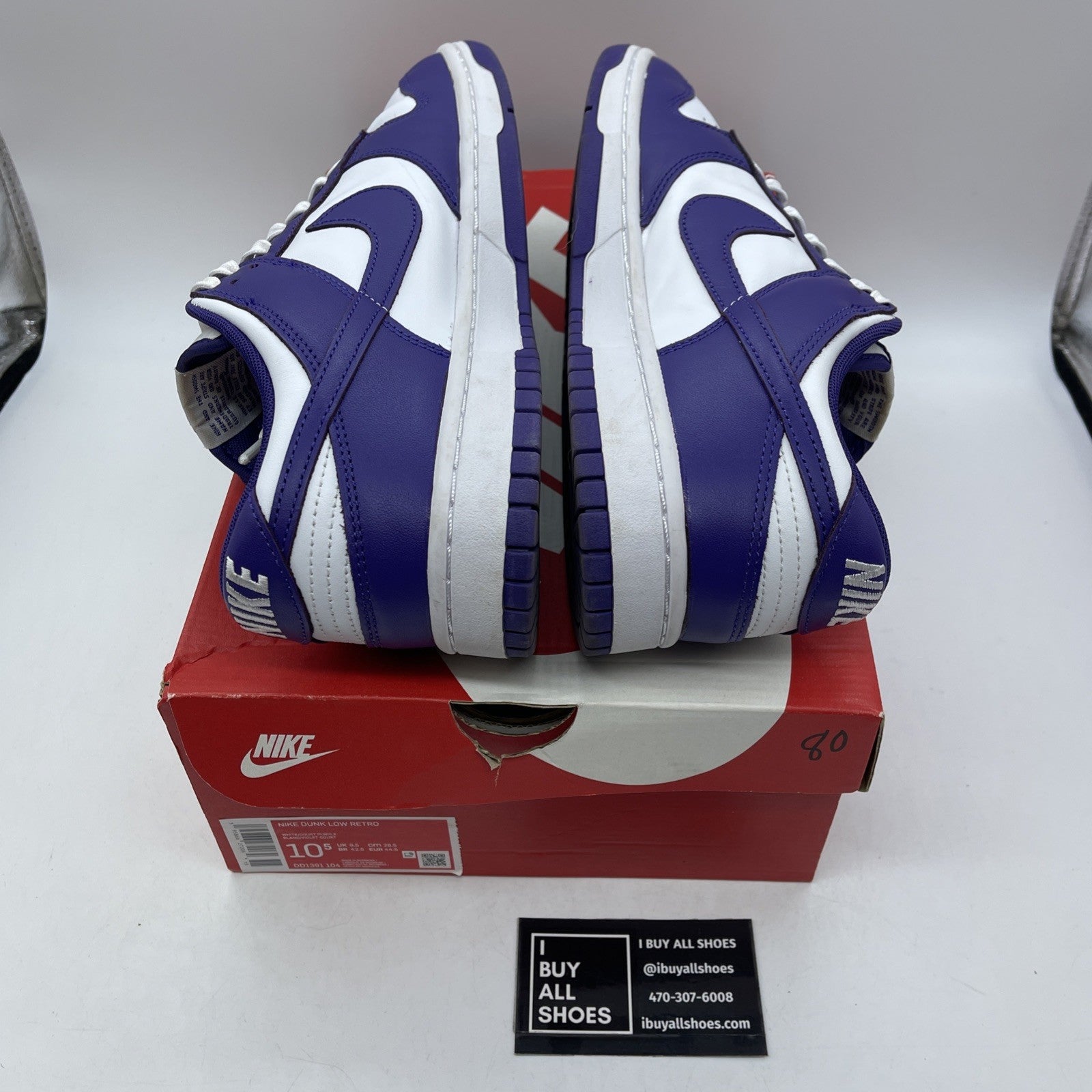 Size 10.5 - Nike Dunk Low Retro Court Purple 2022 White Leather (DD1391-104)