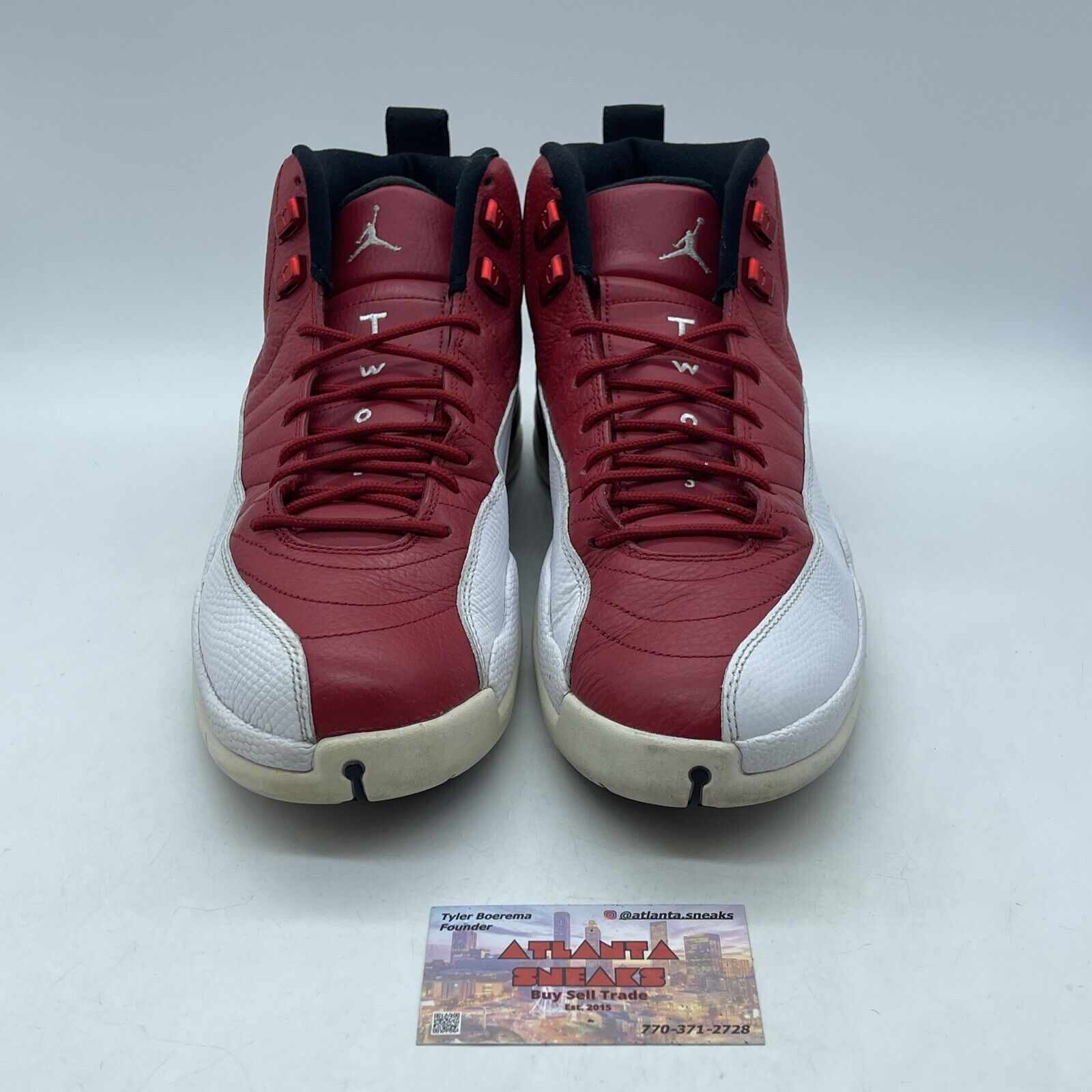 Size 10.5 - Air Jordan 12 Retro Gym Red White Black Leather (130690-600)