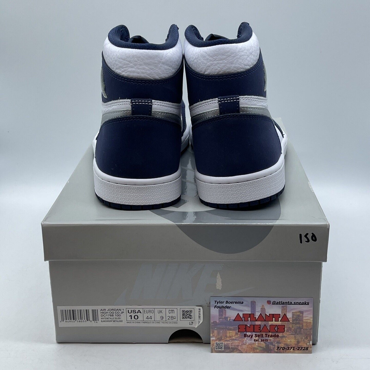 Size 10 - Jordan 1 Retro High CO.JP Midnight Navy White Suede (DC1788-100)